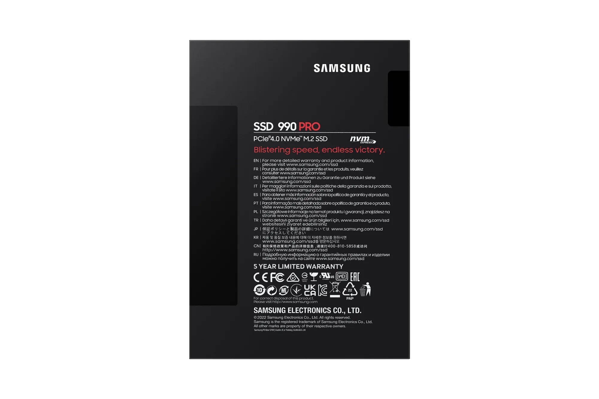 Samsung 990 PRO, 2000 GB, M.2, 7450 MB/s