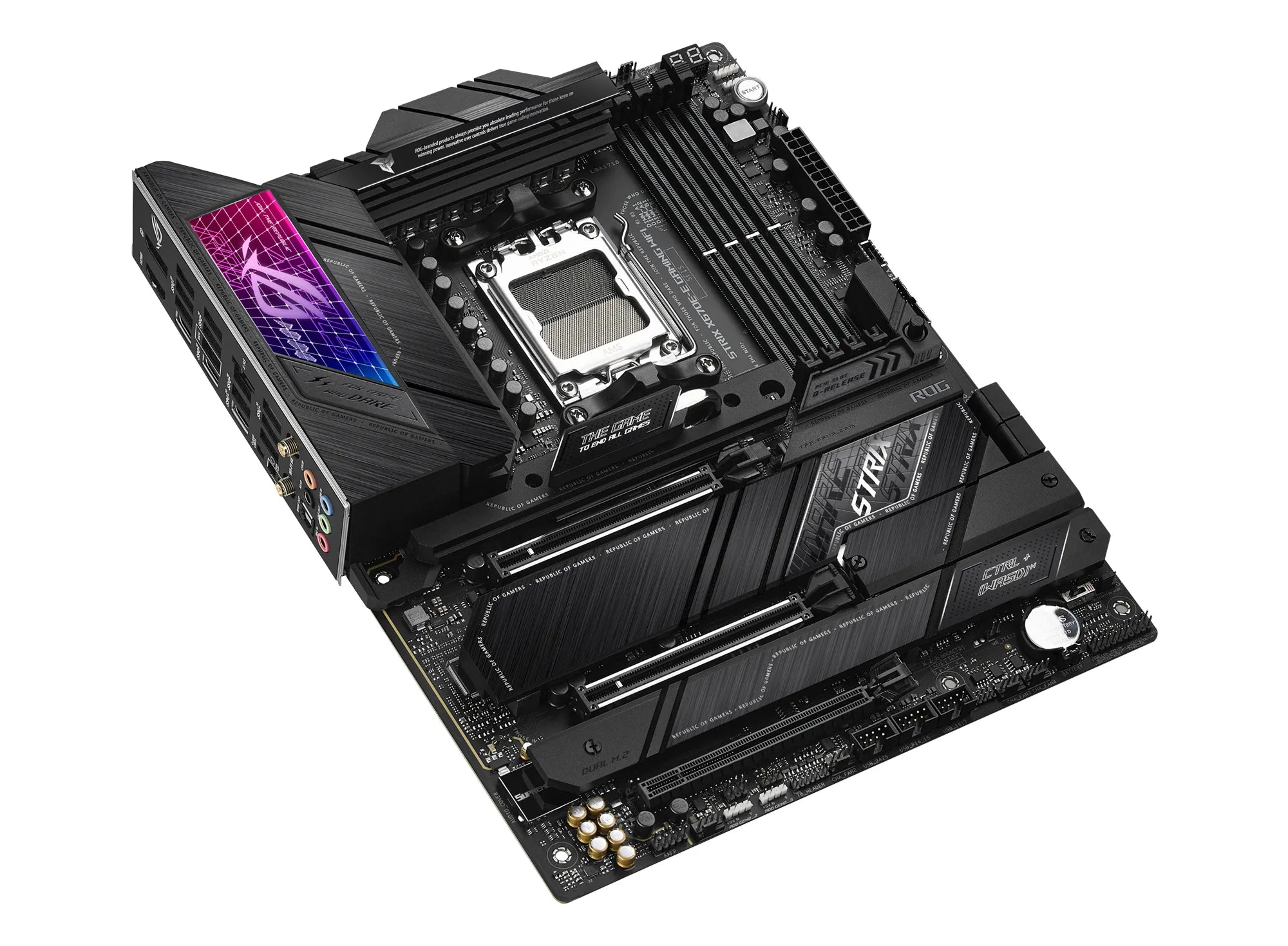 ASUS ROG STRIX X670E-E GAMING WIFI, AMD, Socket AM5, AMD Ryzen™ 7, DDR5-SDRAM, 128 GB, DIMM