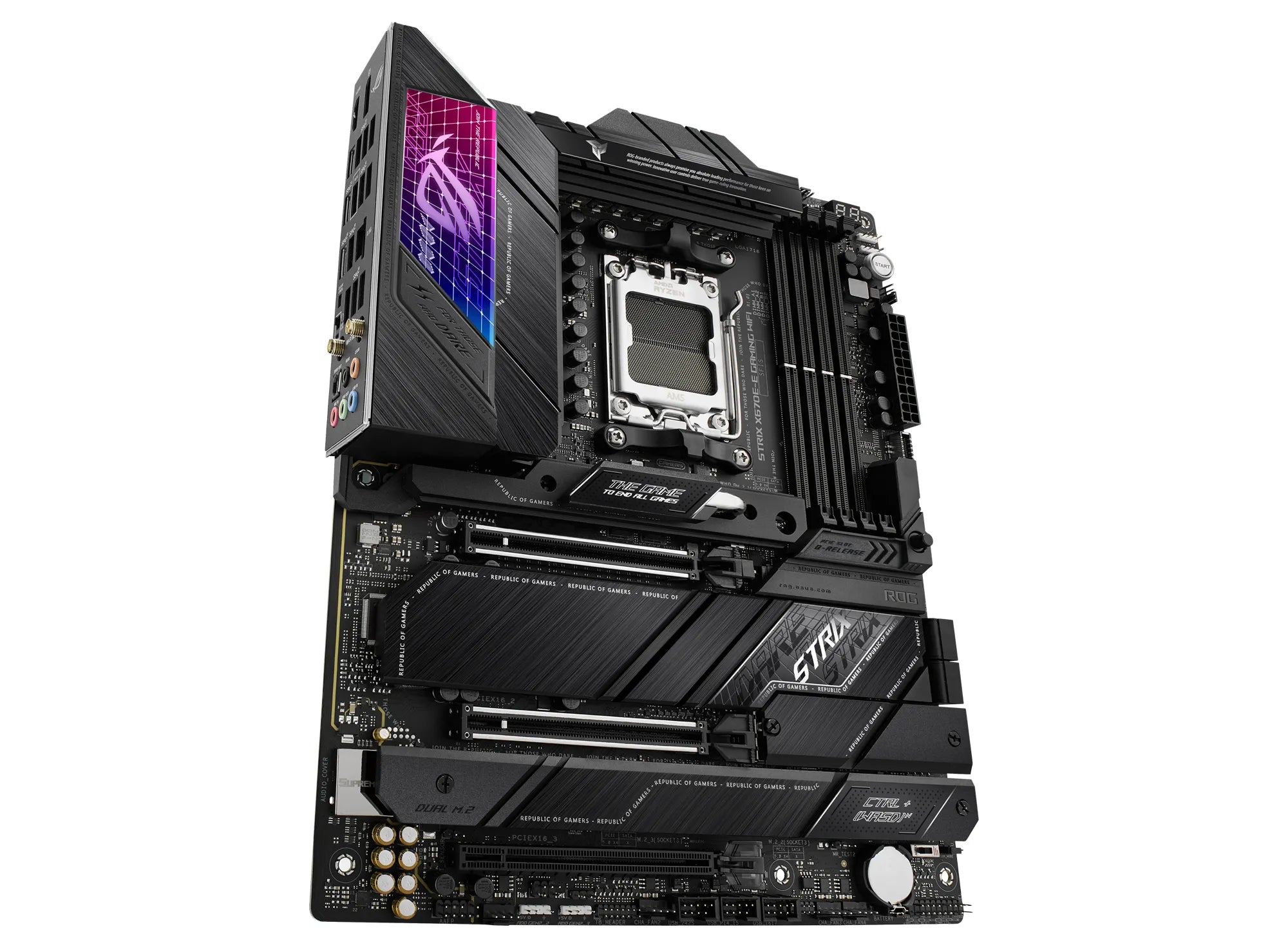 ASUS ROG STRIX X670E-E GAMING WIFI, AMD, Socket AM5, AMD Ryzen™ 7, DDR5-SDRAM, 128 GB, DIMM