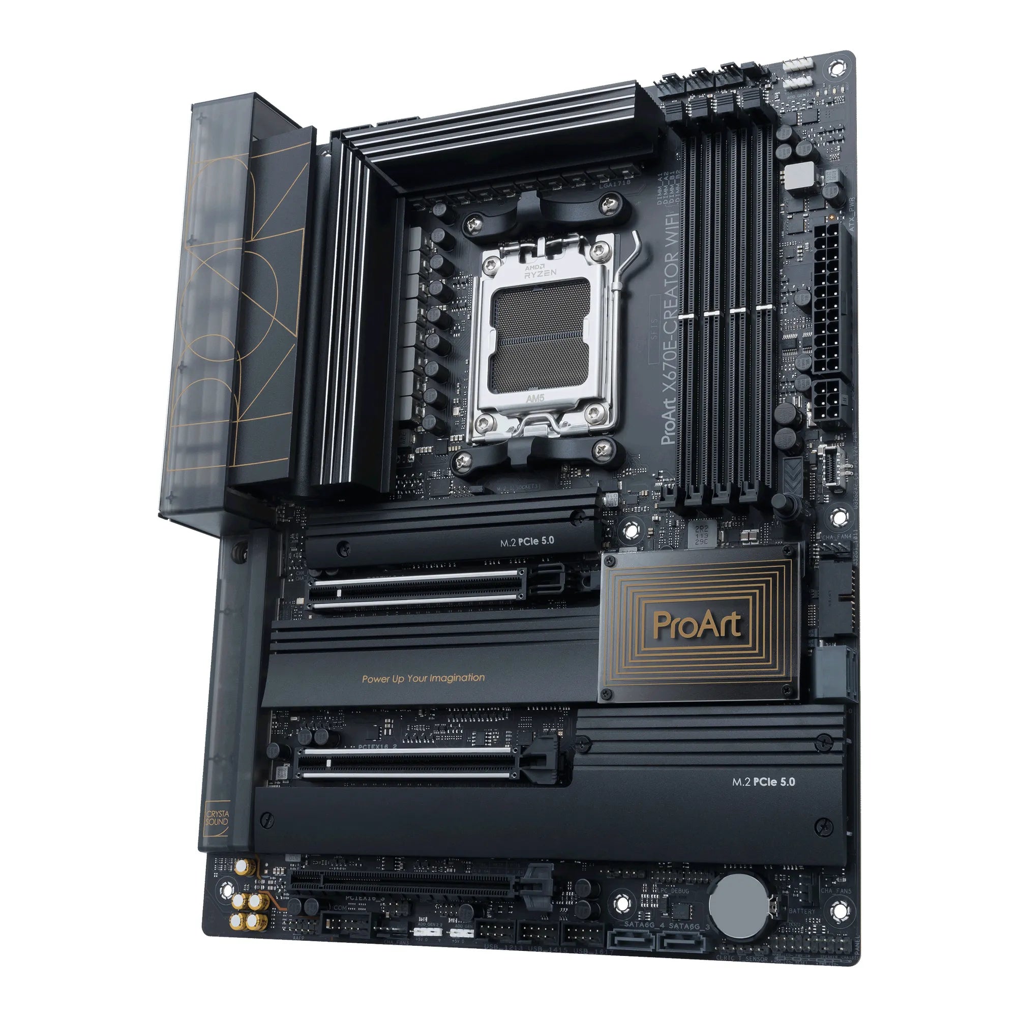 ASUS ProArt X670E-CREATOR WIFI, AMD, Socket AM5, DDR5-SDRAM, 128 GB, DIMM, 4800,5000,5200,5400,5600,5800,6000,6200,6400 MHz