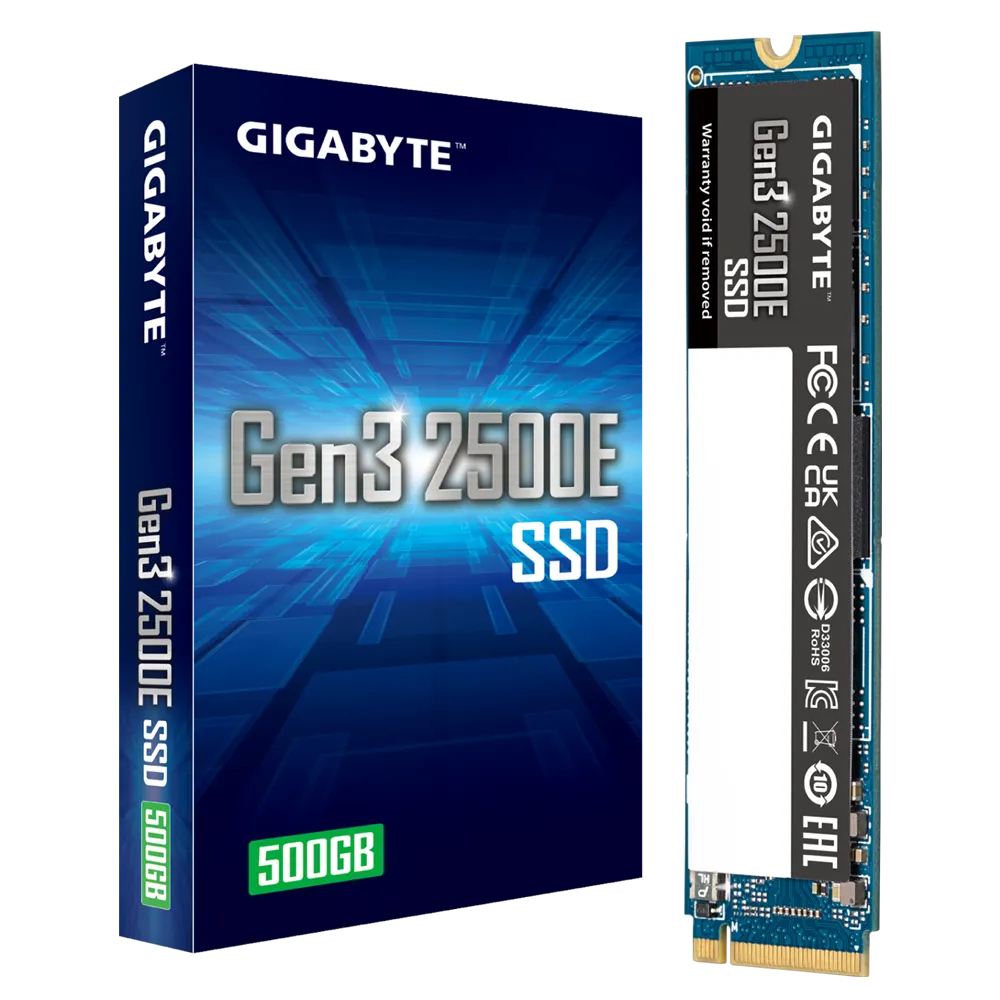 GIGABYTE Gen3 2500E SSD 500GB, 500 GB, M.2, 2300 MB/s