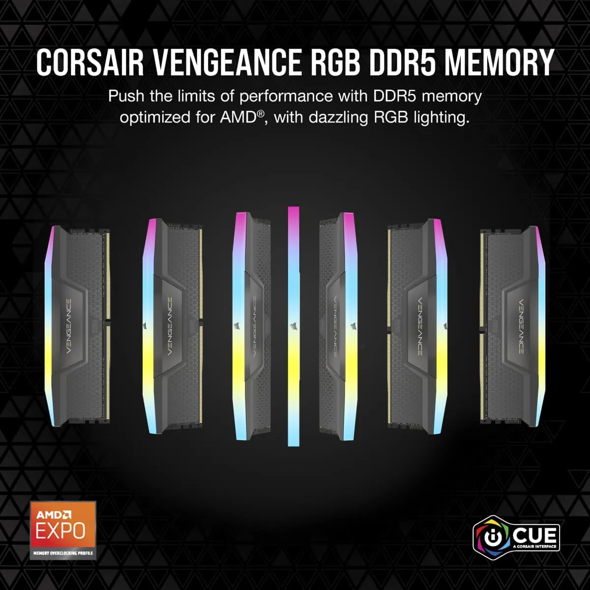 Corsair CMH64GX5M2B5200Z40K, 64 GB, 2 x 32 GB, DDR5, 5200 MHz, 288-pin DIMM