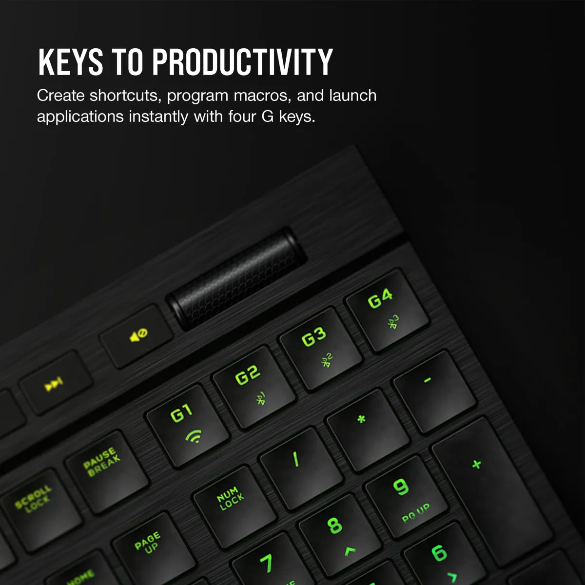 Corsair K100 AIR, Full-size (100%), USB + RF Wireless + Bluetooth, Mechanical, QWERTY, RGB LED, Black