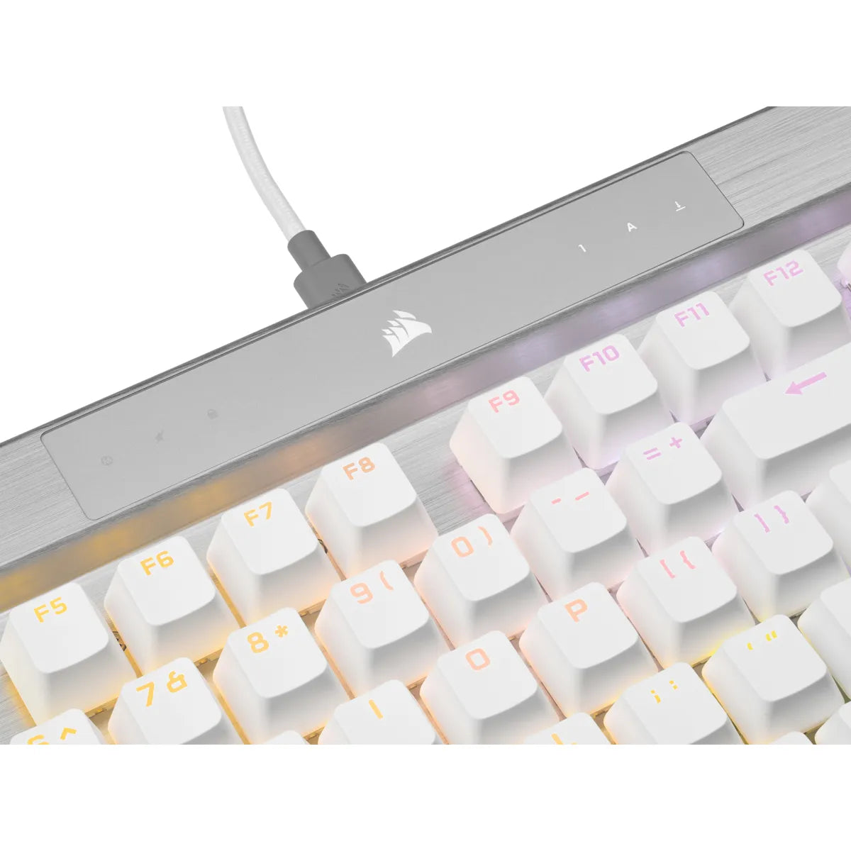 Corsair CH-910951A-NA, Full-size (100%), USB, Opto-mechanical key switch, RGB LED, White