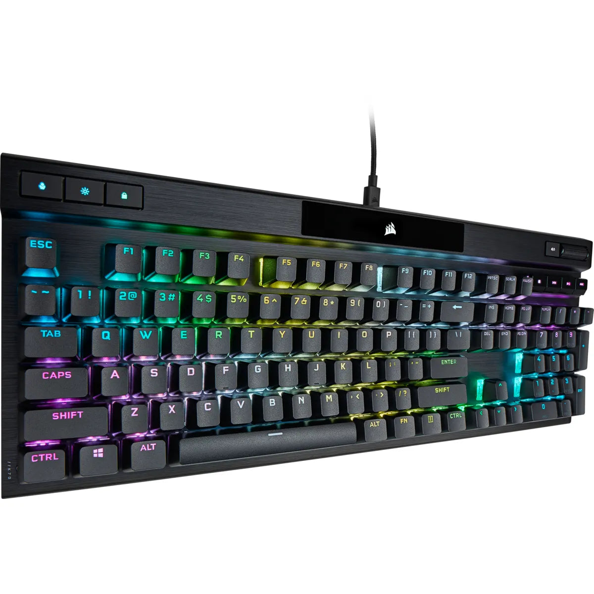 Corsair K70 PRO, Full-size (100%), USB, Opto-mechanical key switch, QWERTY, RGB LED, Black