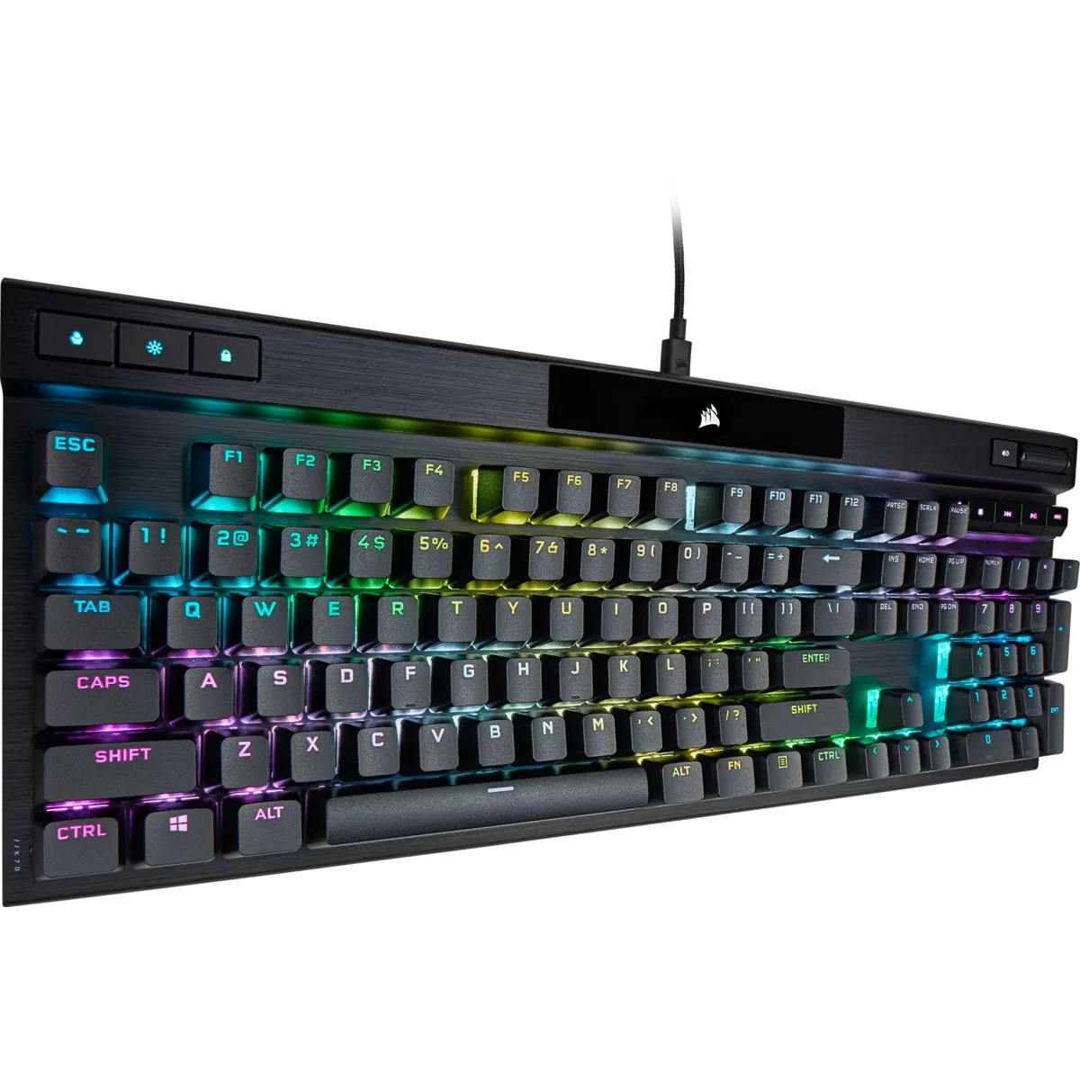 Corsair K70 PRO, Wired, USB, Opto-mechanical key switch, QWERTY, RGB LED, Black