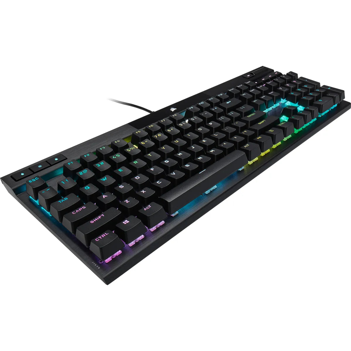 Corsair K70 PRO, Full-size (100%), USB, Opto-mechanical key switch, QWERTY, RGB LED, Black