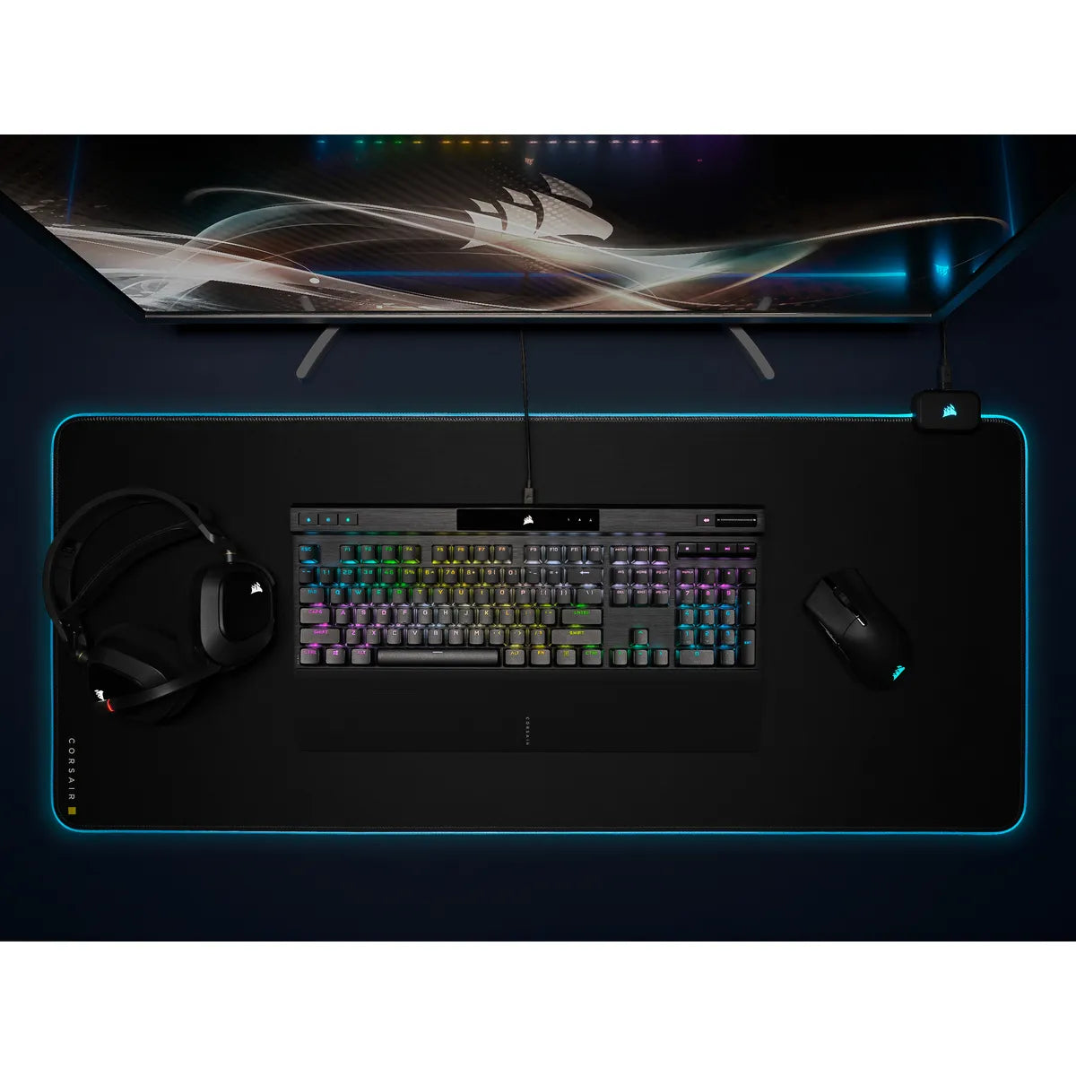 Corsair K70 PRO, Full-size (100%), USB, Opto-mechanical key switch, QWERTY, RGB LED, Black