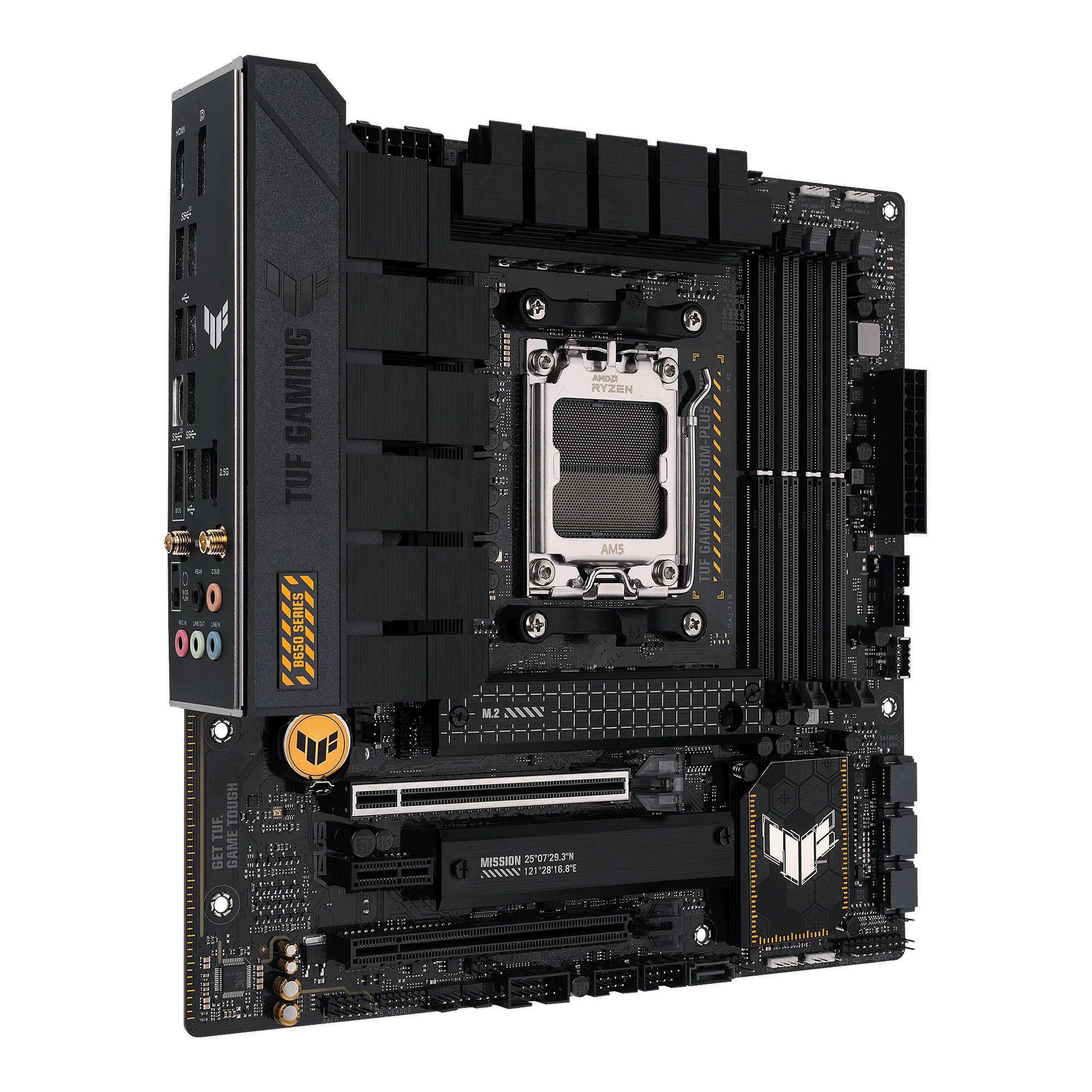 ASUS TUF GAMING B650M-PLUS WIFI, AMD, Socket AM5, DDR5-SDRAM, 128 GB, DIMM, Dual-channel