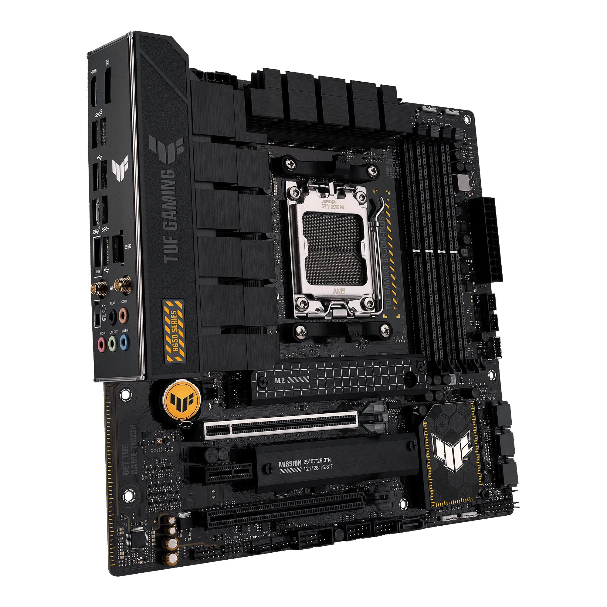 ASUS TUF GAMING B650M-PLUS WIFI, AMD, Socket AM5, DDR5-SDRAM, 128 GB, DIMM, Dual-channel