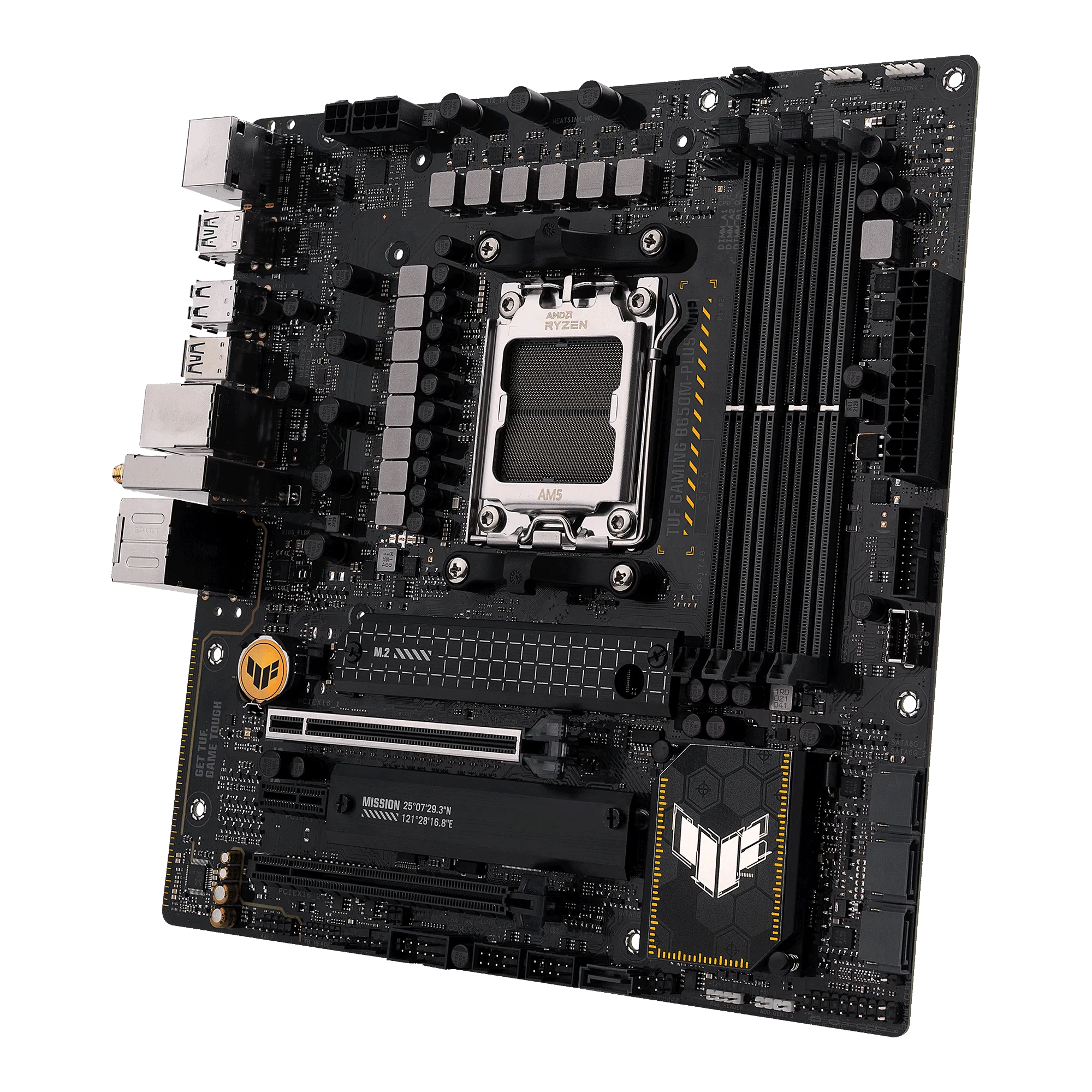 ASUS TUF GAMING B650M-PLUS WIFI, AMD, Socket AM5, DDR5-SDRAM, 128 GB, DIMM, Dual-channel