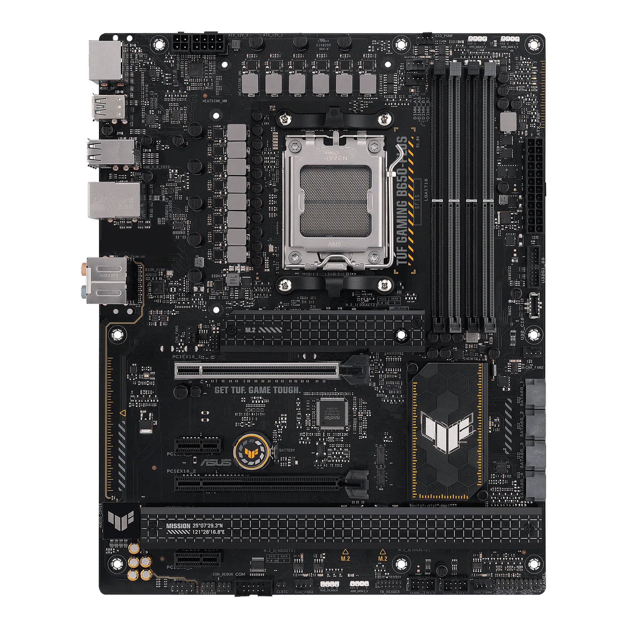 ASUS TUF GAMING B650-PLUS, AMD, Socket AM5, AMD Ryzen™ 3, AMD Ryzen™ 7, AMD Ryzen 9 7th Gen, Socket AM5, DDR5-SDRAM, 128 GB