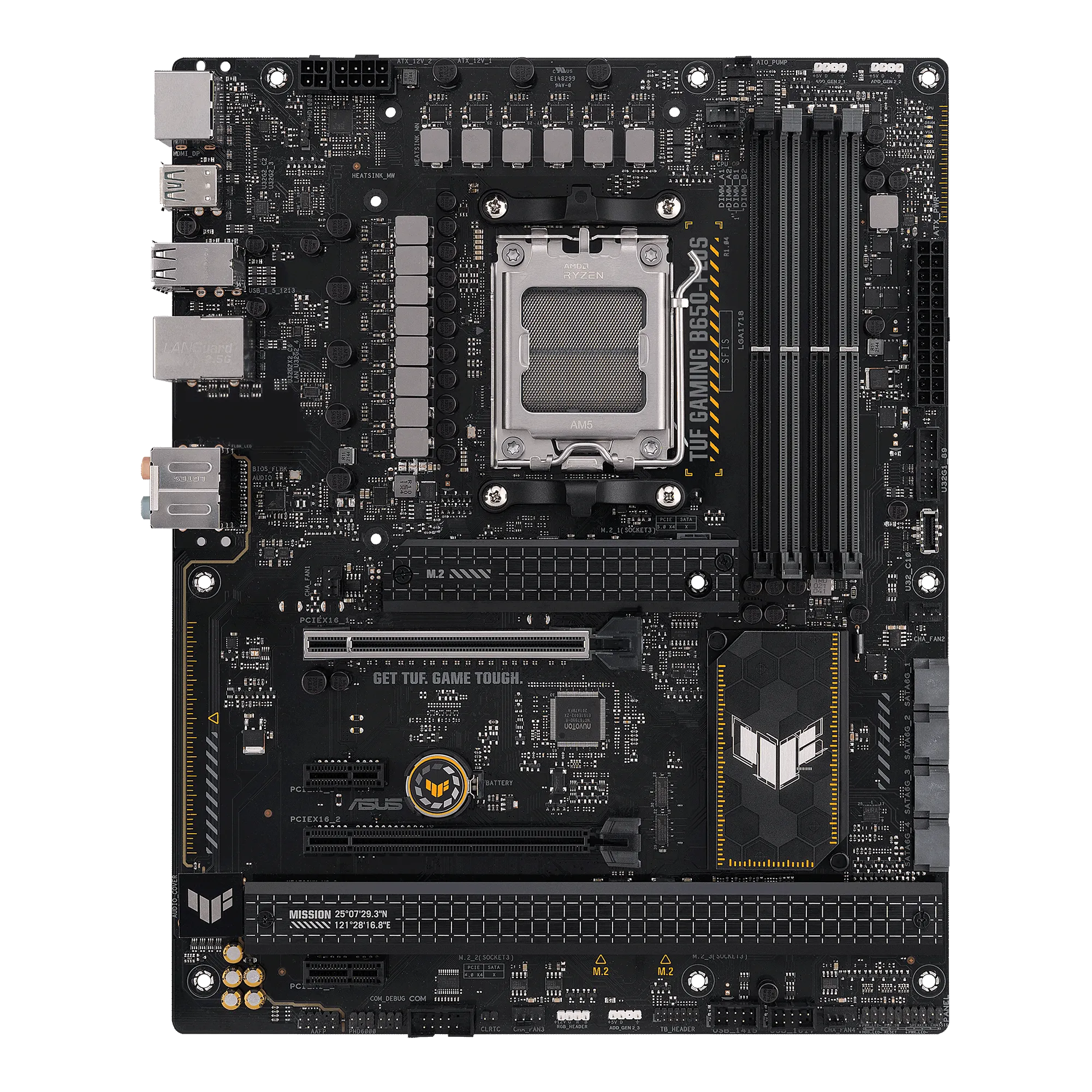 ASUS TUF GAMING B650-PLUS, AMD, Socket AM5, AMD Ryzen™ 3, AMD Ryzen™ 7, AMD Ryzen 9 7th Gen, Socket AM5, DDR5-SDRAM, 128 GB
