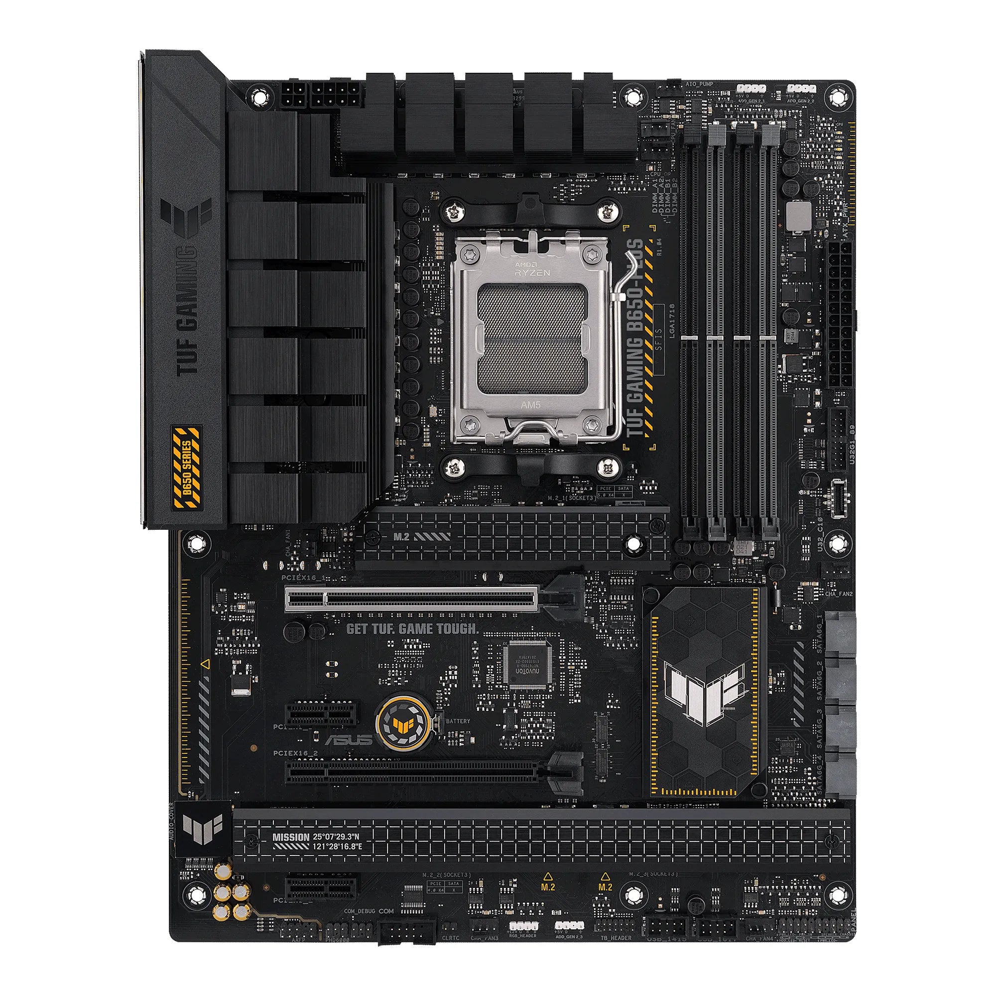 ASUS TUF GAMING B650-PLUS, AMD, Socket AM5, AMD Ryzen™ 3, AMD Ryzen™ 7, AMD Ryzen 9 7th Gen, Socket AM5, DDR5-SDRAM, 128 GB