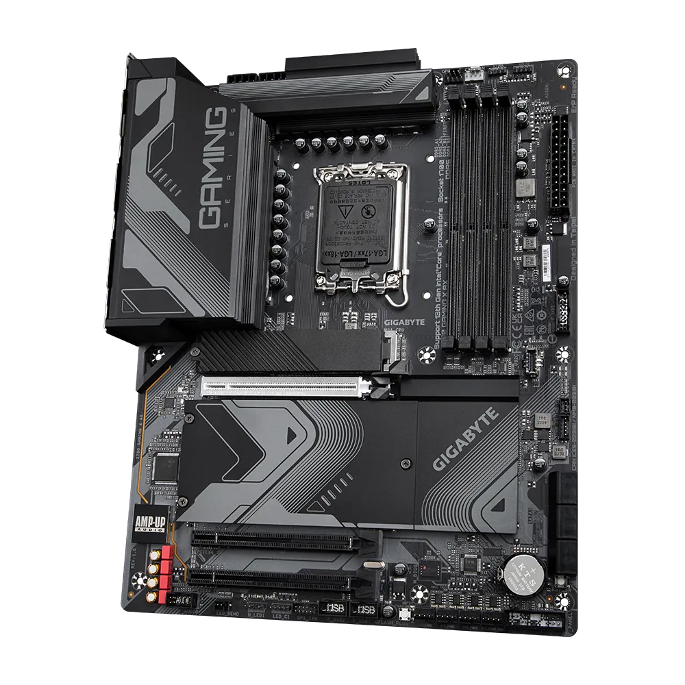 GIGABYTE Z790 GAMING X AX Motherboard - Supports Intel Core 14th CPUs, 16*+1+2 Phases Digital VRM, up to 7600MHz DDR5, 4xPCIe 4.0 M.2, Wi-Fi 6E, 2.5GbE LAN , USB 3.2 Gen 2, Intel, LGA 1700, Intel® Celeron®, Intel® Core™ i3, Intel® Core™ i5, Intel® Core™ i7, Intel® Core™ i9,..., LGA 1700, 192 GB, DDR5-SDRAM