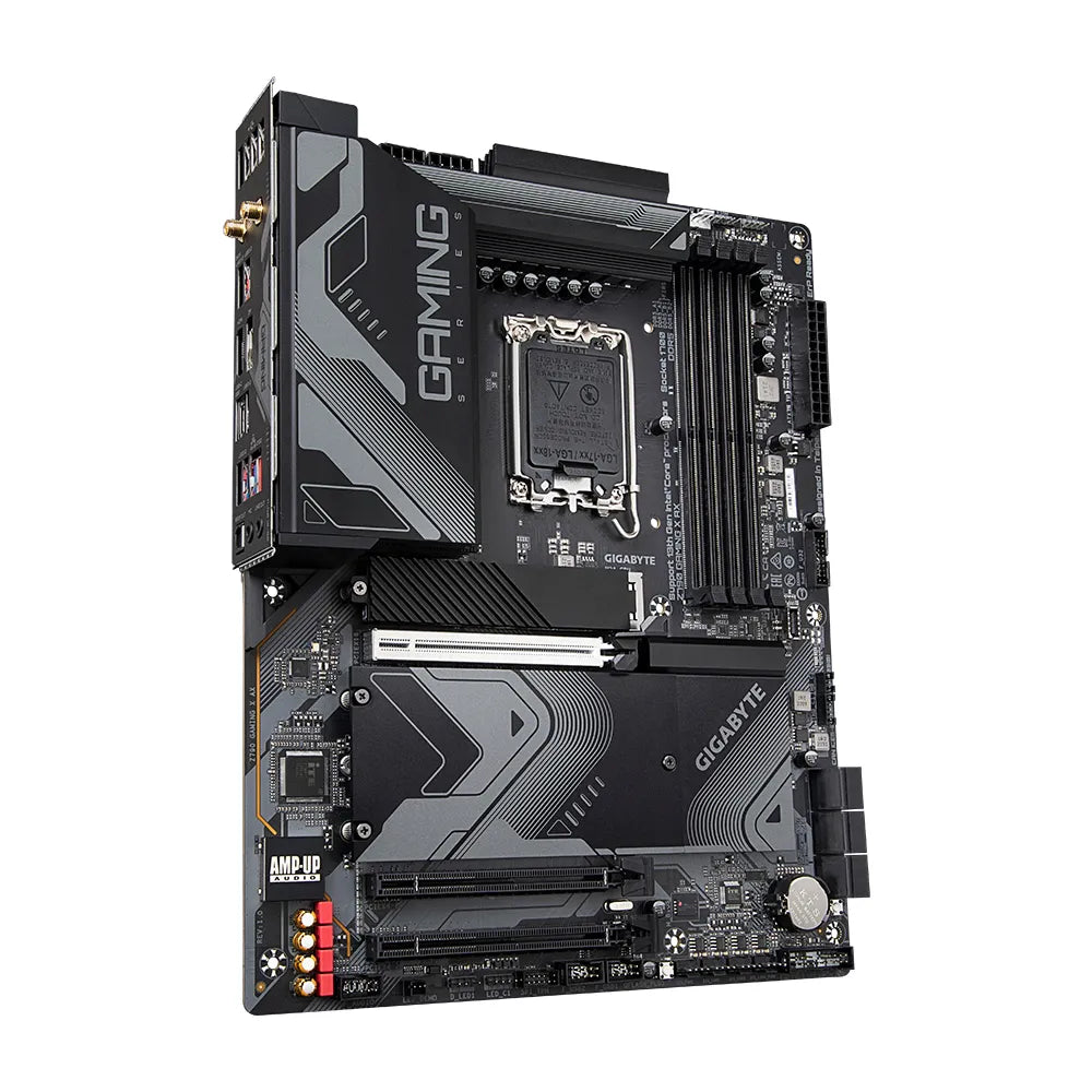 Gigabyte Z790 GAMING X AX Motherboard - Supports Intel Core 14th CPUs, 16*+1+2 Phases Digital VRM, up to 7600MHz DDR5, 4xPCIe 4.0 M.2, Wi-Fi 6E, 2.5GbE LAN , USB 3.2 Gen 2, Intel, LGA 1700, Intel® Celeron®, Intel® Core™ i3, Intel® Core™ i5, Intel® Core™ i7, Intel® Core™ i9,..., LGA 1700, 192 GB, DDR5-SDRAM