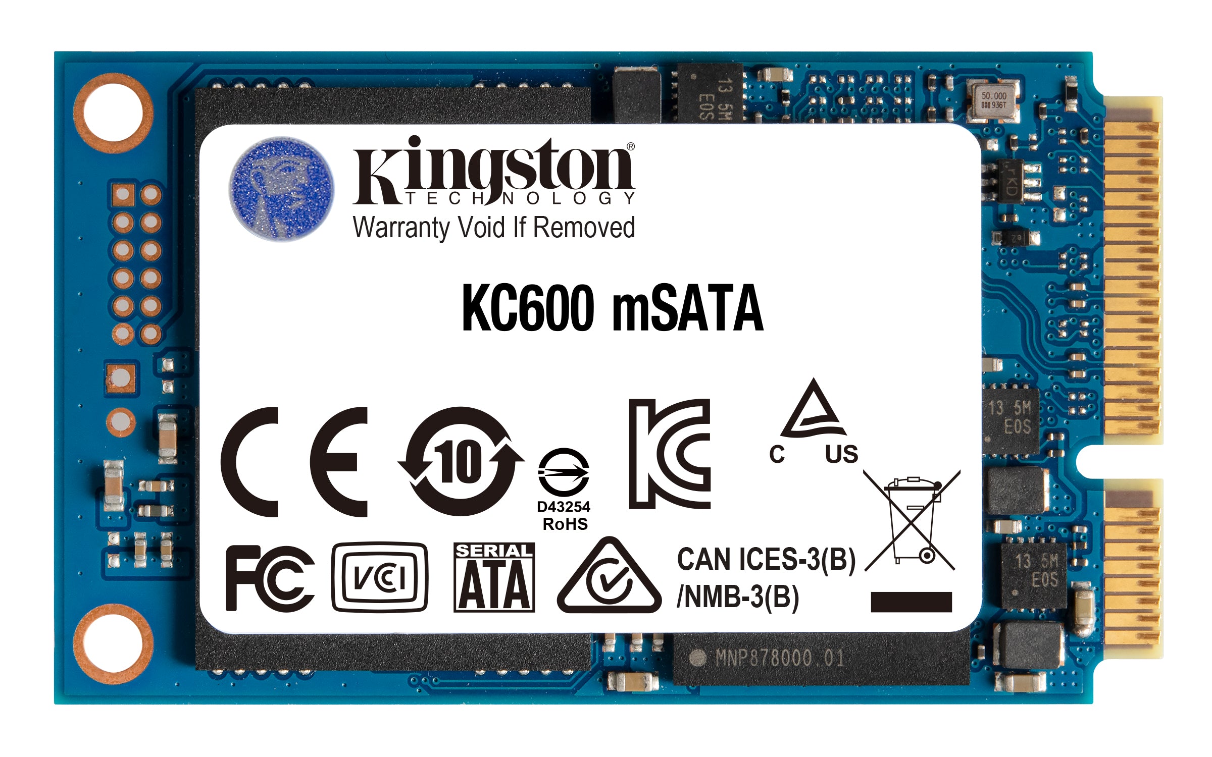 Kingston 1024G SSD KC600 SATA3 mSATA 