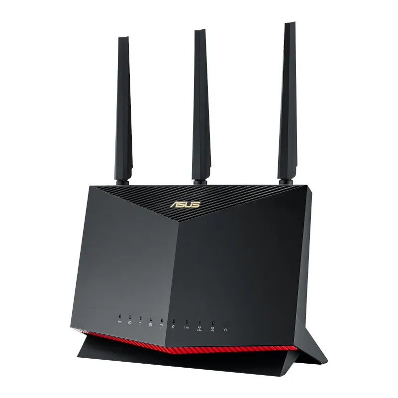 ASUS RT-AX86U Pro, Wi-Fi 6 (802.11ax), Dual-band (2.4 GHz / 5 GHz), Ethernet LAN, Black, Tabletop router