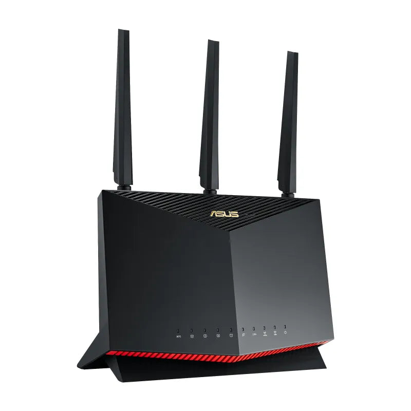 ASUS RT-AX86U Pro, Wi-Fi 6 (802.11ax), Dual-band (2.4 GHz / 5 GHz), Ethernet LAN, Black, Tabletop router