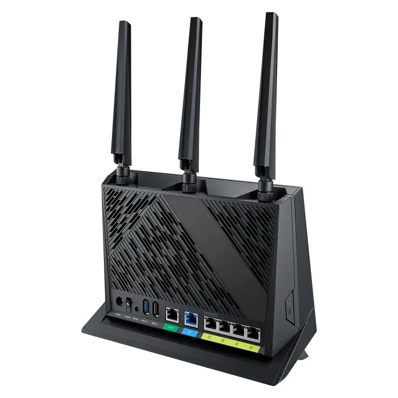 ASUS RT-AX86U Pro, Wi-Fi 6 (802.11ax), Dual-band (2.4 GHz / 5 GHz), Ethernet LAN, Black, Tabletop router