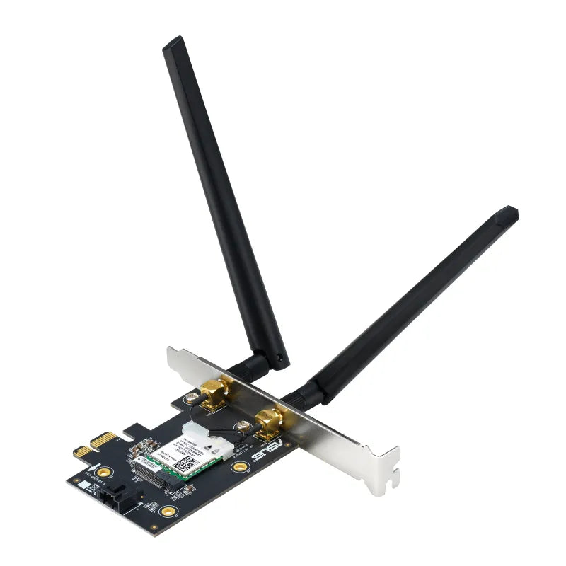 ASUS PCE-AXE5400, Internal, Wired, PCI Express, WLAN, Wi-Fi 6E (802.11ax), 2402 Mbit/s