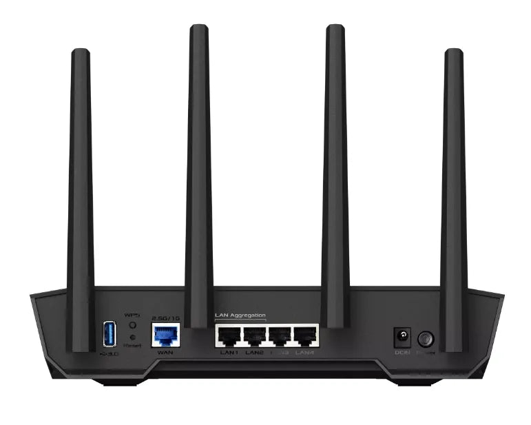 ASUS TUF-AX4200, Wi-Fi 6 (802.11ax), Dual-band (2.4 GHz / 5 GHz), Ethernet LAN, Black, Tabletop router