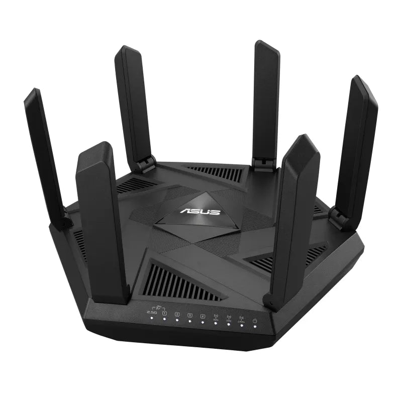 ASUS RT-AXE7800, Wi-Fi 6E (802.11ax), Tri-band (2.4 GHz / 5 GHz / 6 GHz), Ethernet LAN, Black, Tabletop router