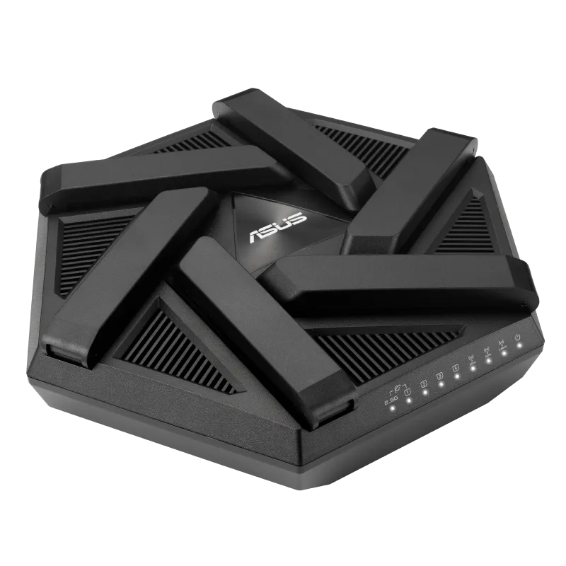 ASUS RT-AXE7800, Wi-Fi 6E (802.11ax), Tri-band (2.4 GHz / 5 GHz / 6 GHz), Ethernet LAN, Black, Tabletop router