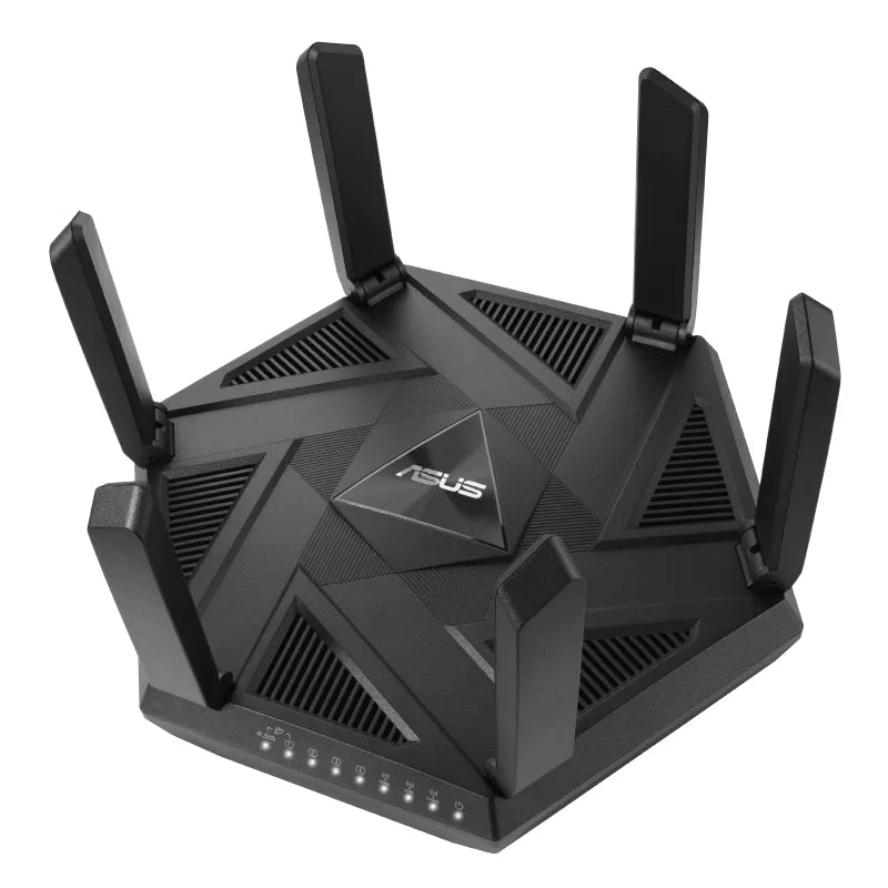 ASUS RT-AXE7800, Wi-Fi 6E (802.11ax), Tri-band (2.4 GHz / 5 GHz / 6 GHz), Ethernet LAN, Black, Tabletop router