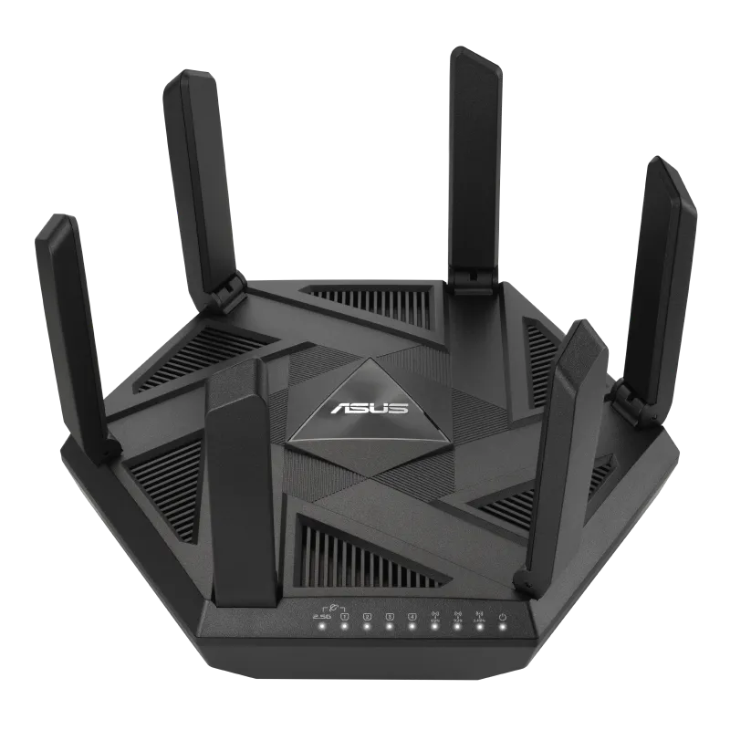 ASUS RT-AXE7800, Wi-Fi 6E (802.11ax), Tri-band (2.4 GHz / 5 GHz / 6 GHz), Ethernet LAN, Black, Tabletop router