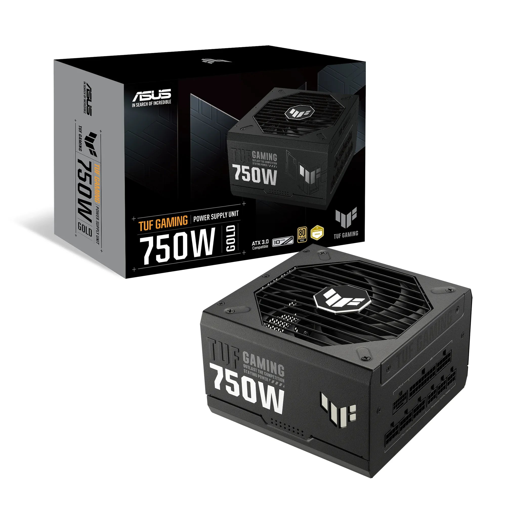 ASUS TUF Gaming 750W Gold, 750 W, 100 - 240 V, 130 W, 744 W, 130 W, 9.6 W