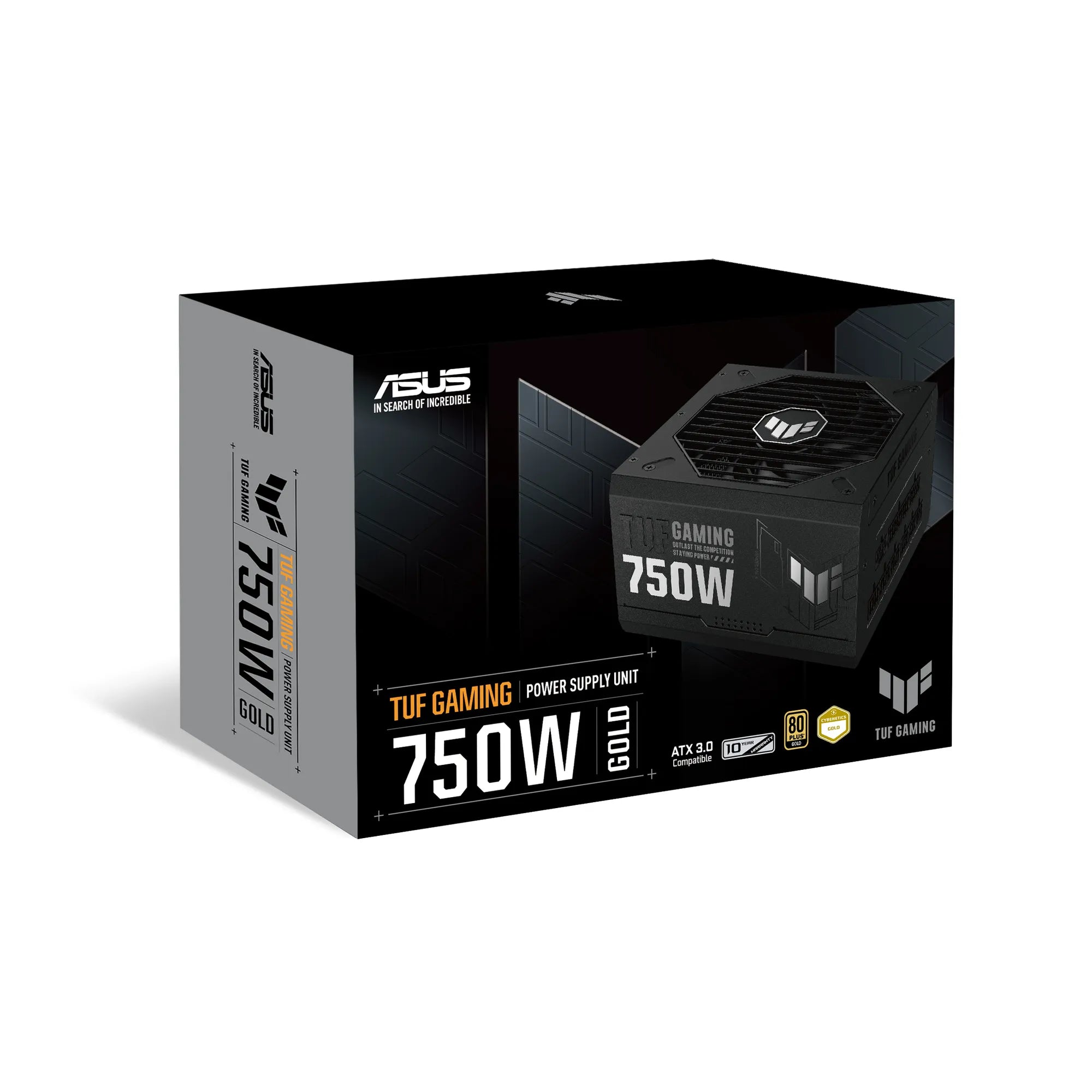 ASUS TUF Gaming 750W Gold, 750 W, 100 - 240 V, 130 W, 744 W, 130 W, 9.6 W