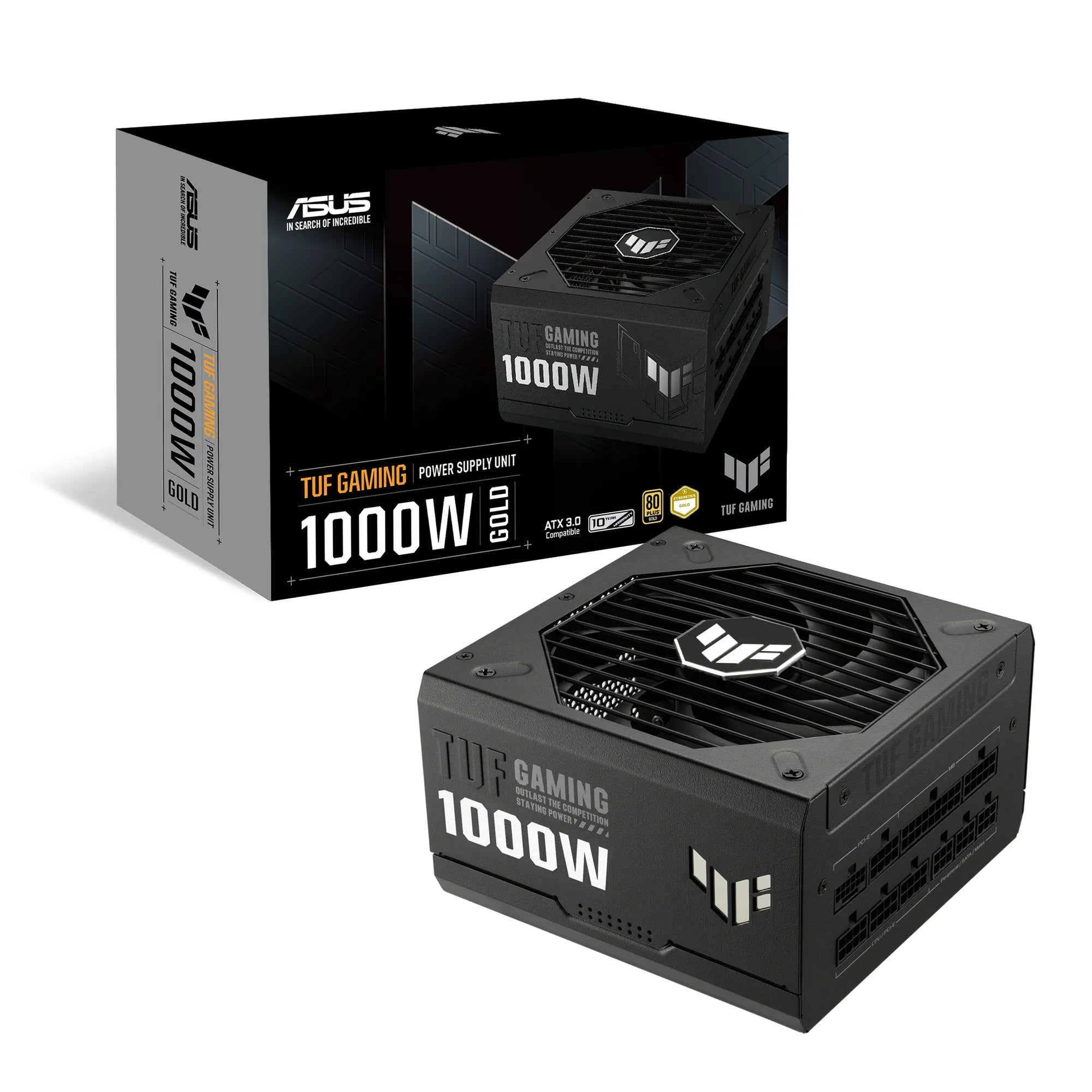 ASUS TUF Gaming 1000W Gold, 1000 W, 100 - 240 V, 130 W, 1000 W, 130 W, 9.6 W