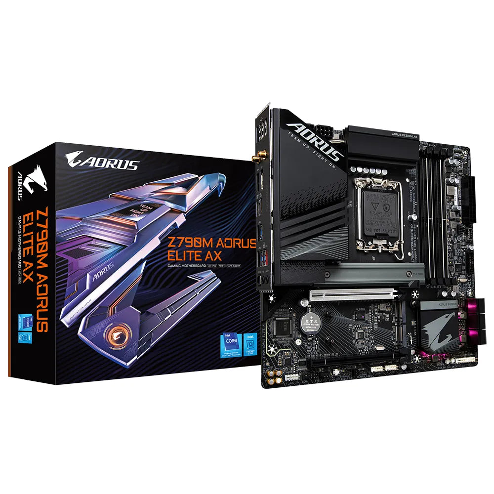 Gigabyte Z790M AORUS ELITE AX, Intel, LGA 1700, Intel® Celeron®, Intel® Core™ i3, Intel® Core™ i5, Intel® Core™ i7, Intel® Core™ i9,..., LGA 1700, DDR5-SDRAM, 128 GB