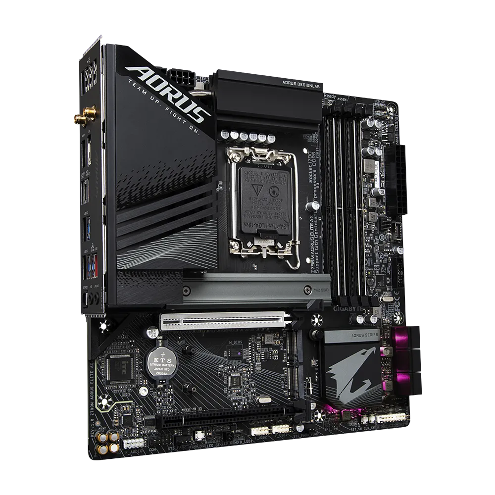 GIGABYTE Z790M AORUS ELITE AX, Intel, LGA 1700, Intel® Celeron®, Intel® Core™ i3, Intel® Core™ i5, Intel® Core™ i7, Intel® Core™ i9,..., LGA 1700, 256 GB, DDR5-SDRAM