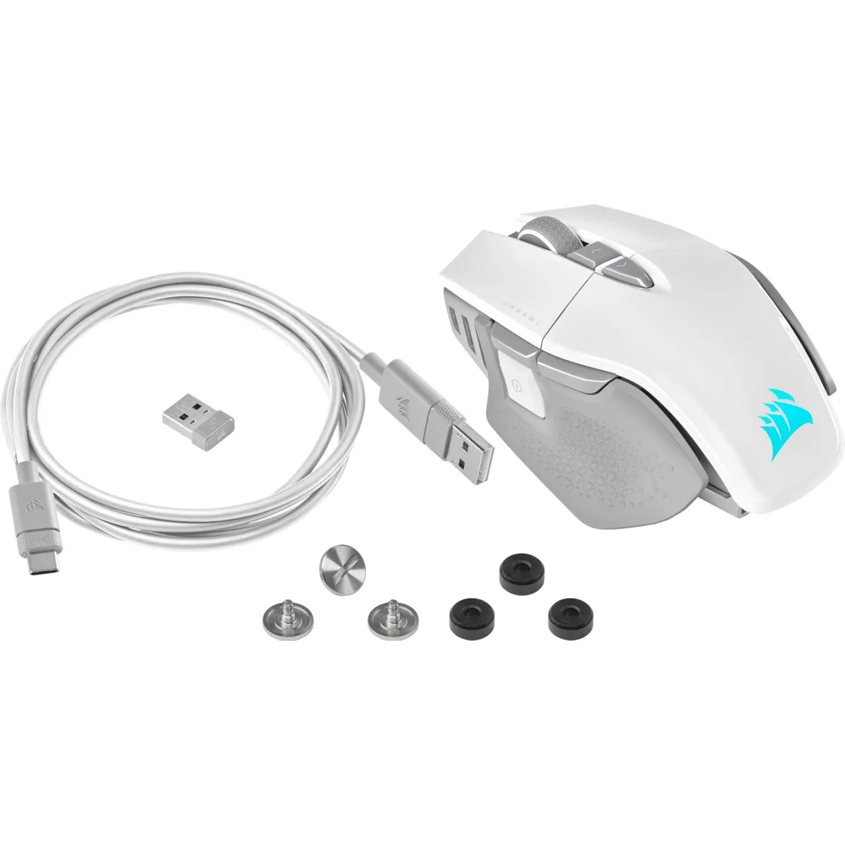 Corsair CH-9319511-AP2, Right-hand, Optical, RF Wireless + Bluetooth, 26000 DPI, White