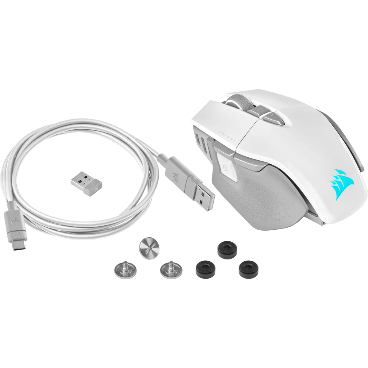 Corsair CH-9319511-AP2, Right-hand, Optical, RF Wireless + Bluetooth, 26000 DPI, White