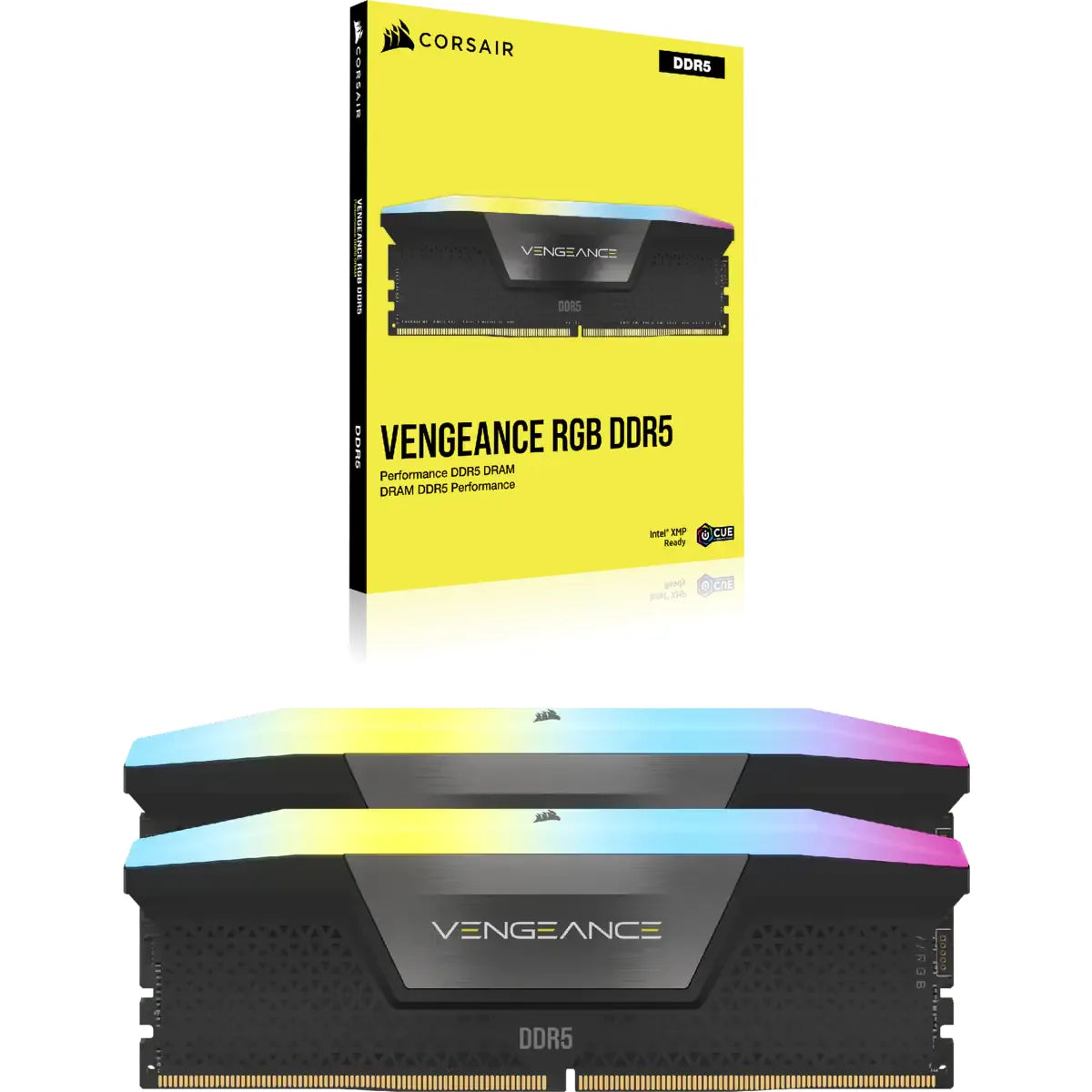 Corsair Vengeance RGB CMH64GX5M2B6000Z40, 64 GB, 2 x 32 GB, DDR5, 6000 MHz, 288-pin DIMM