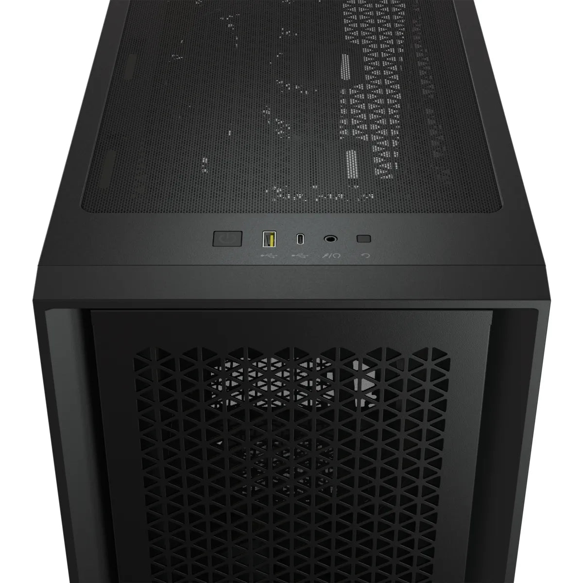 Corsair 4000D RGB, Midi Tower, PC, Black, ATX, Plastic, Steel, Tempered glass, 17 cm