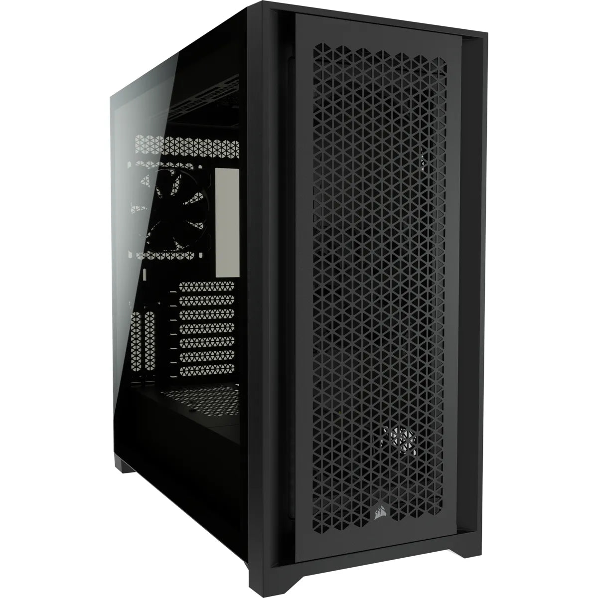 Corsair 5000D RGB, Midi Tower, PC, Black, ATX, Plastic, Steel, Tempered glass, 17 cm