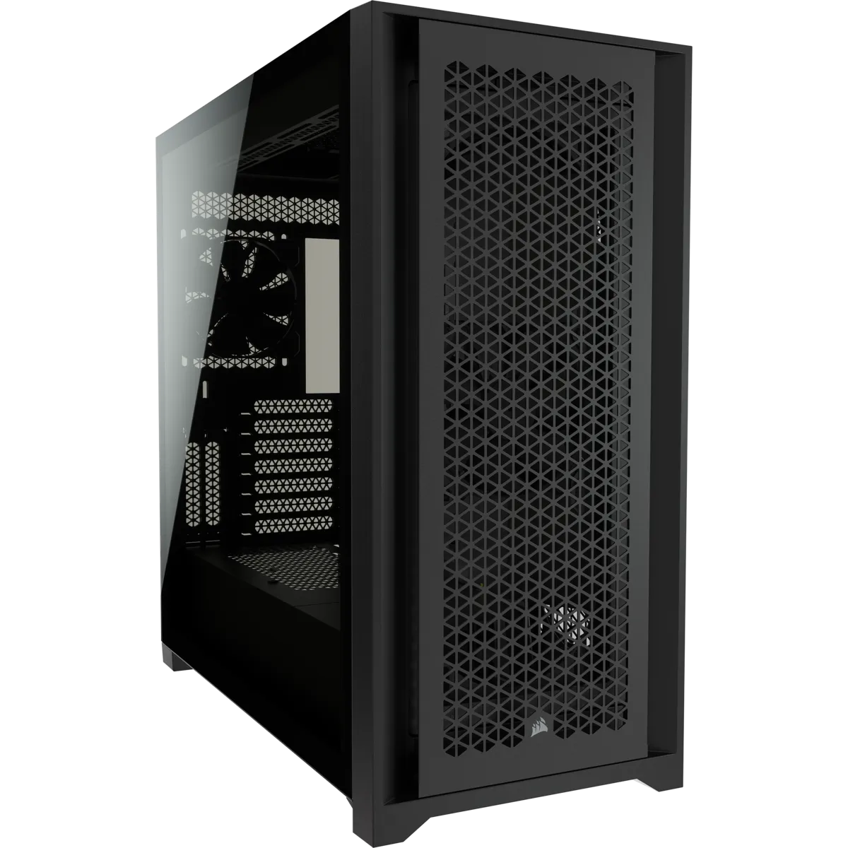 Corsair iCUE 5000D RGB Airflow, Midi Tower, PC, Black, ATX, EATX, micro ATX, Mini-ITX, Plastic, Steel, Tempered glass, Gaming