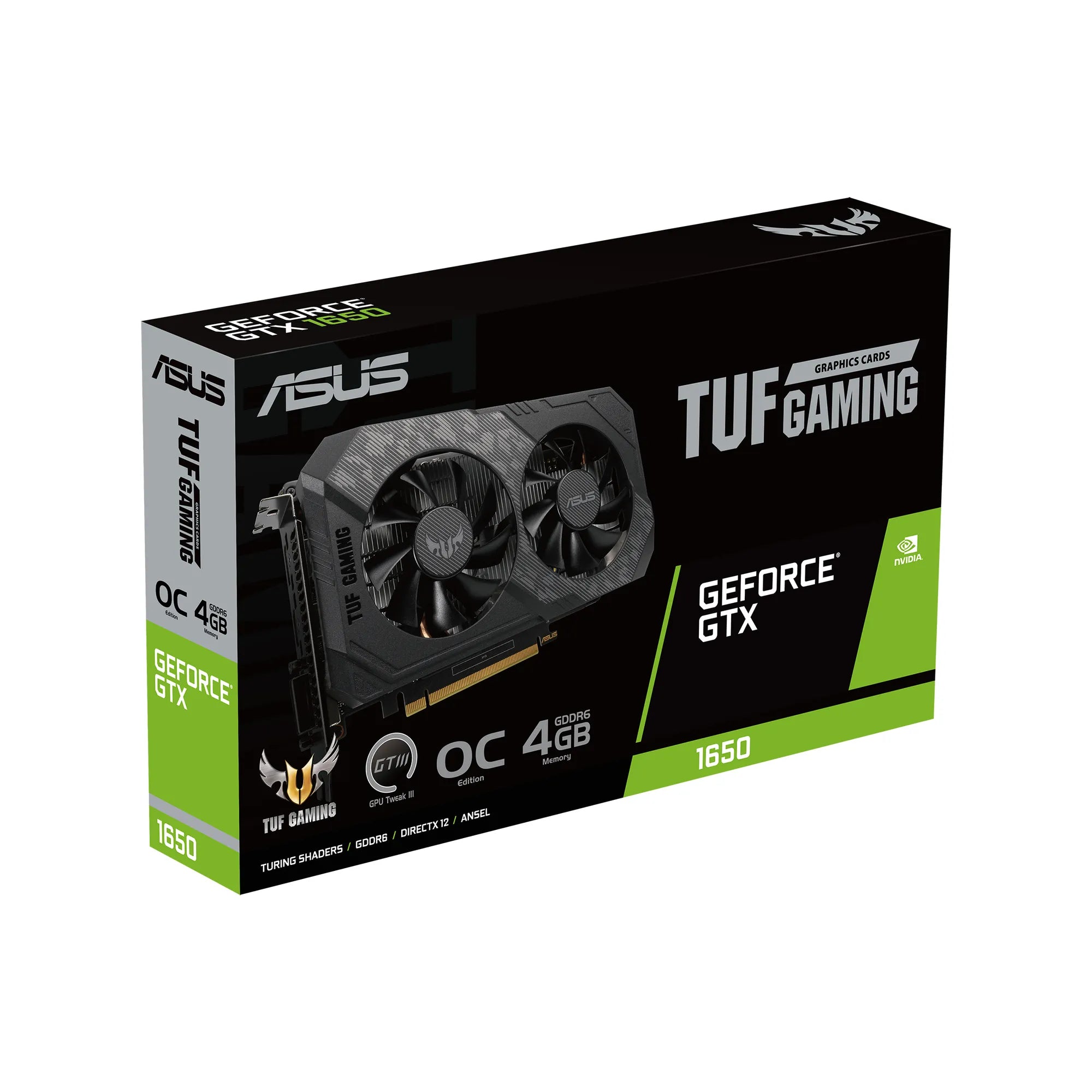 ASUS TUF Gaming TUF-GTX1650-O4GD6-P-V2-GAMING, GeForce GTX 1650, 4 GB, GDDR6, 128 bit, 7680 x 4320 pixels, PCI Express 3.0