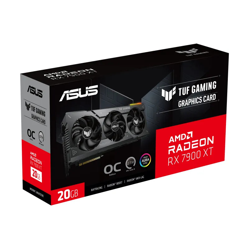 ASUS TUF Gaming TUF-RX7900XT-O20G-GAMING, Radeon RX 7900 XT, 20 GB, GDDR6, 320 bit, 7680 x 4320 pixels, PCI Express 4.0