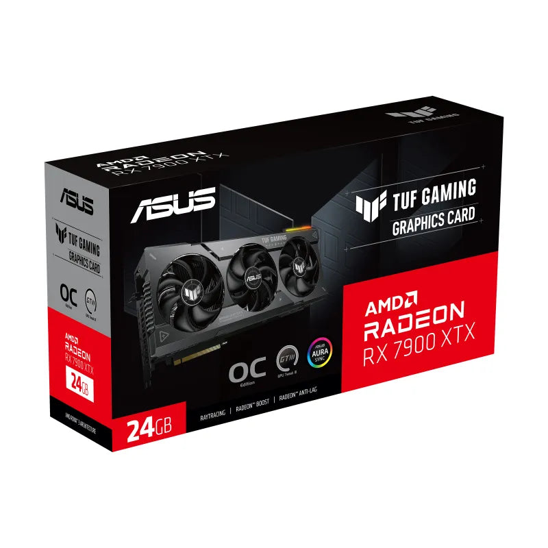 ASUS TUF Gaming TUF-RX7900XTX-O24G-GAMING, Radeon RX 7900 XTX, 24 GB, GDDR6, 384 bit, 7680 x 4320 pixels, PCI Express 4.0