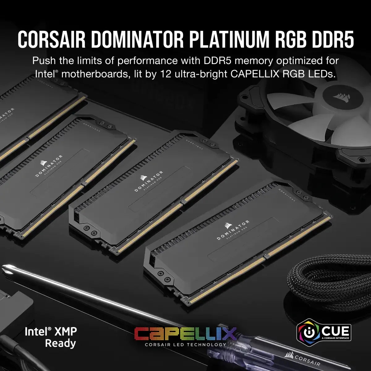 Corsair Dominator CMT32GX5M2B6400C32, 32 GB, 2 x 16 GB, DDR5, 6400 MHz, 288-pin DIMM