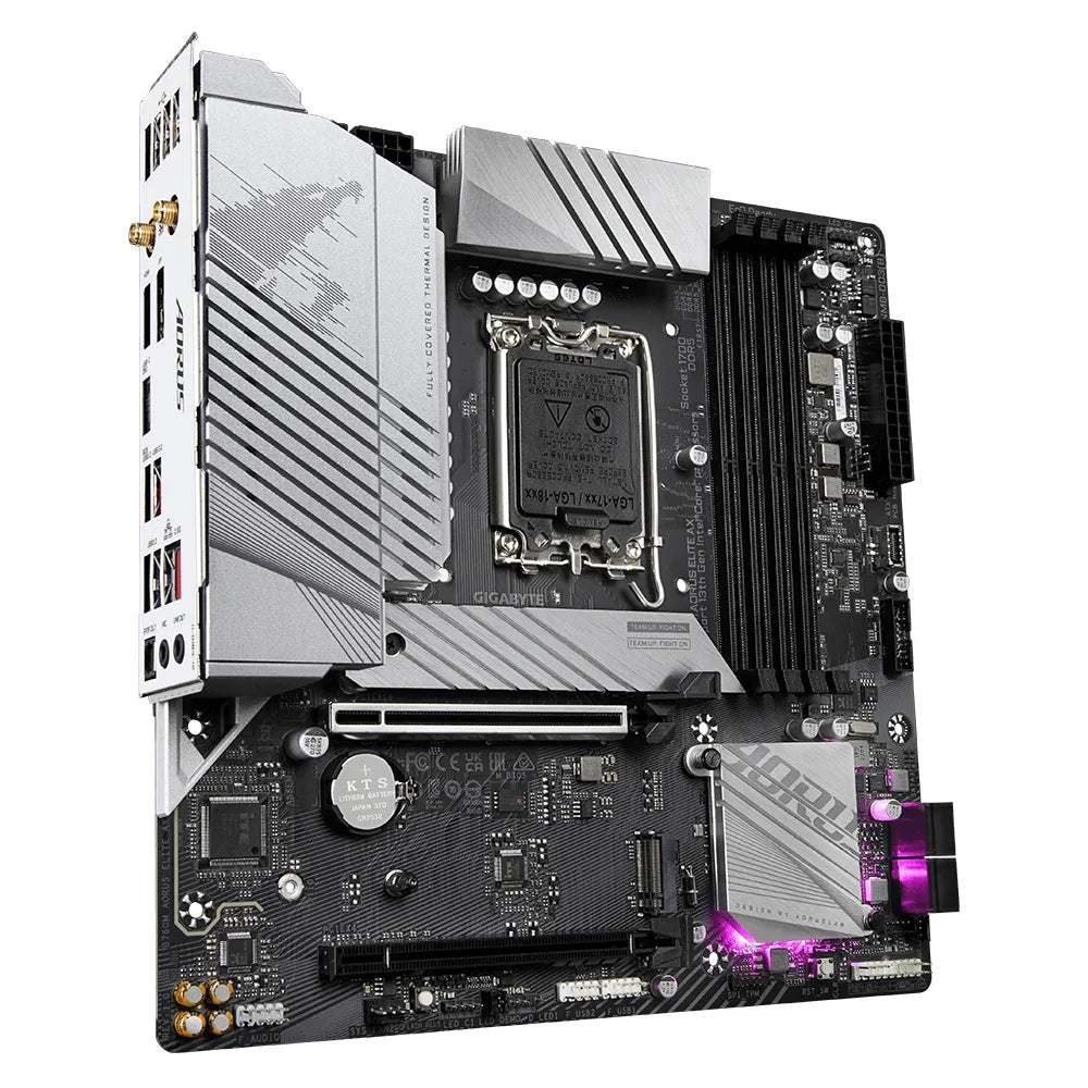 Gigabyte B760M AORUS ELITE AX Motherboard - Supports Intel Core 14th Gen CPUs, 12*+1+1 Phases Digital VRM, up to 7800MHz DDR5 (OC), 2xPCIe 4.0 M.2, Wi-Fi 6E, 2.5GbE LAN, USB 3.2 Gen 2, Intel, LGA 1700, Intel® Celeron®, Intel® Core™ i3, Intel® Core™ i5, Intel® Core™ i7, Intel® Core™ i9,..., LGA 1700, 192 GB, DDR5-SDRAM