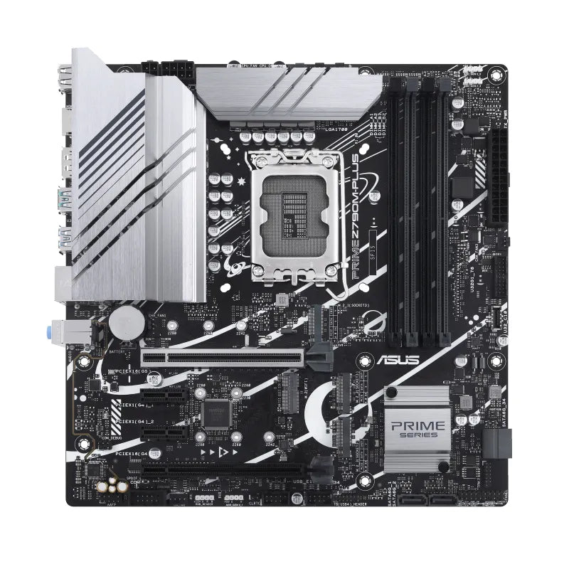 ASUS PRIME Z790M-PLUS, Intel, LGA 1700, Intel® Celeron®, Intel® Core™ i3, Intel® Core™ i5, Intel® Core™ i7, Intel® Core™ i9,..., DDR5-SDRAM, 128 GB, DIMM