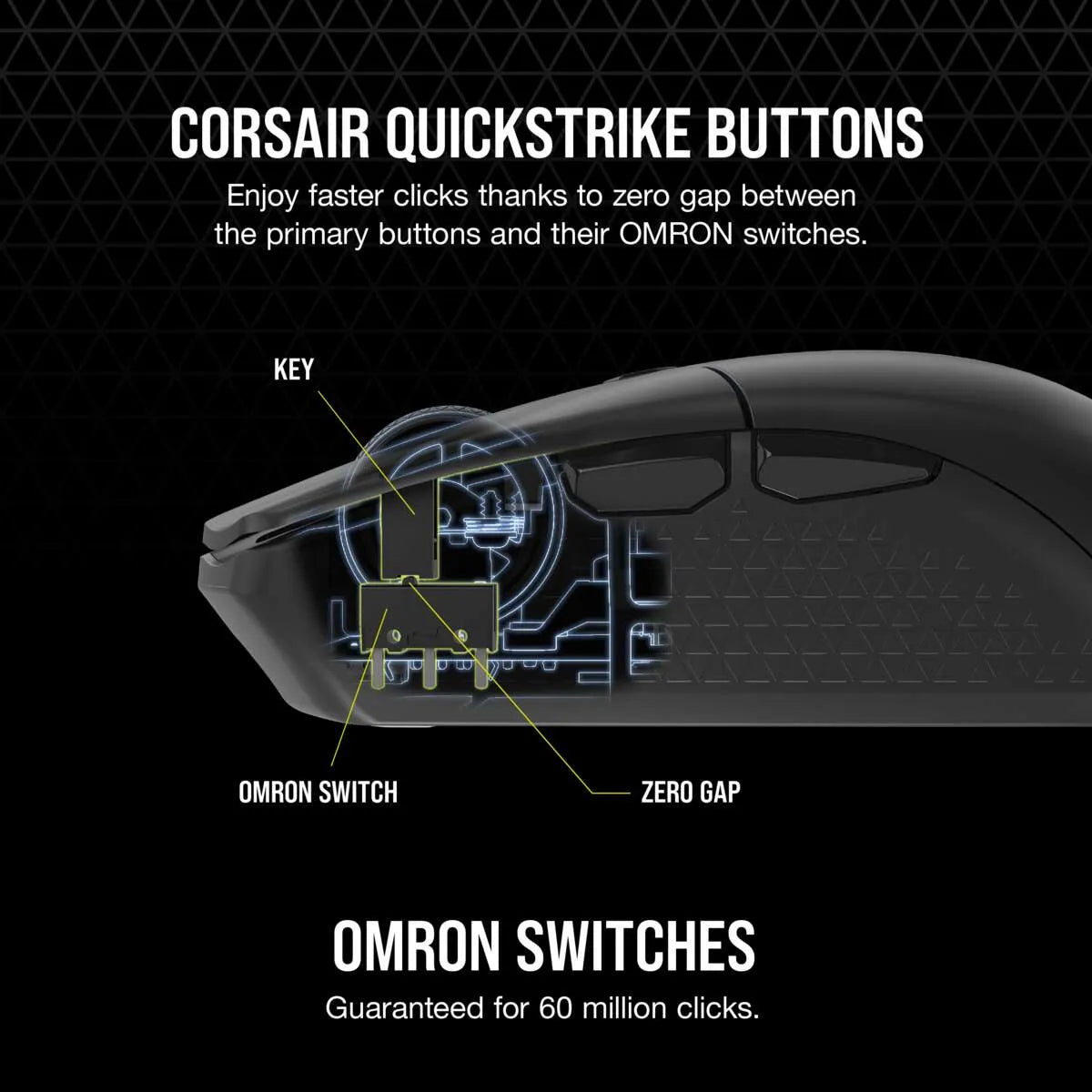 Corsair Katar Elite Wireles, Optical, RF Wireless + Bluetooth + USB Type-A, 26000 DPI, Black