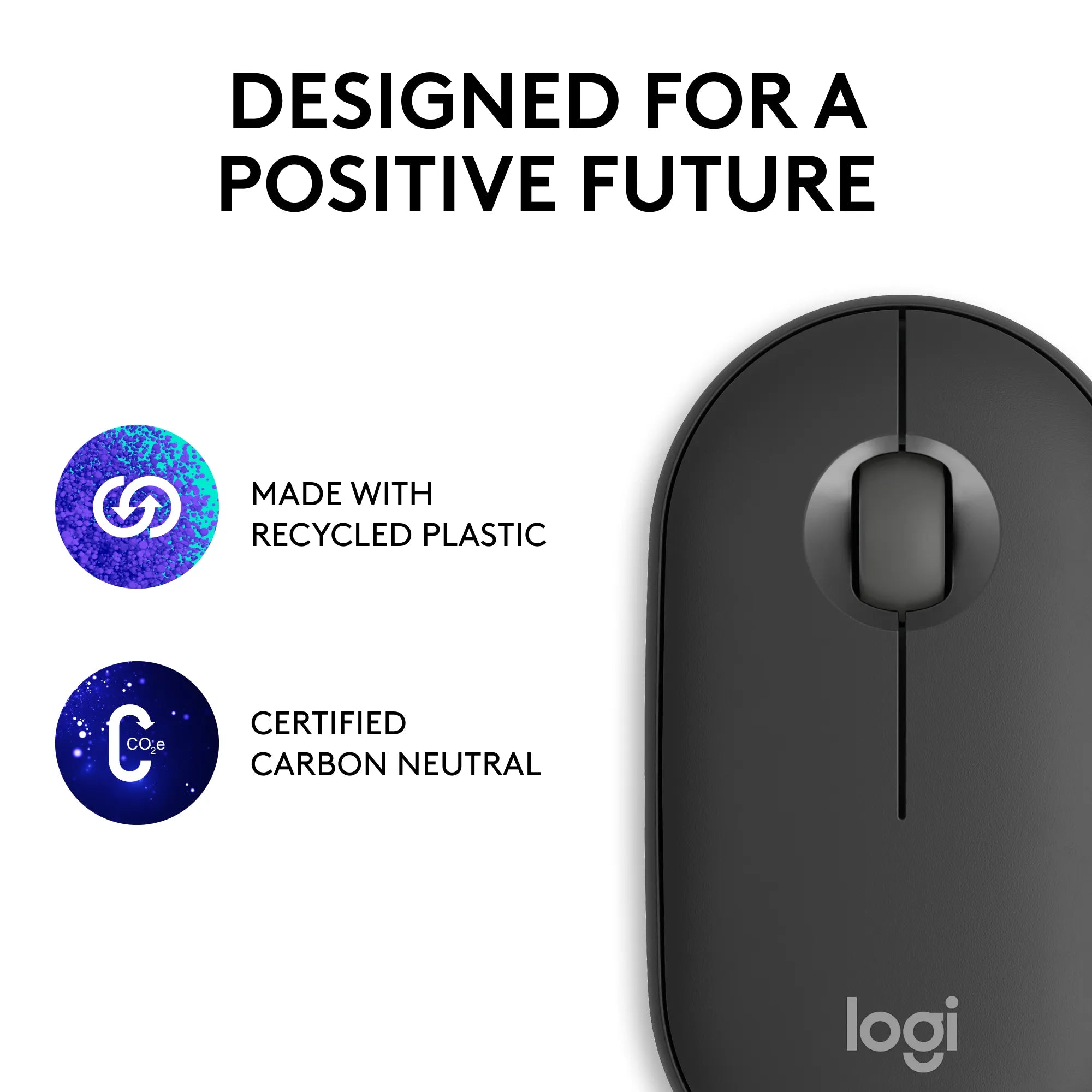 Logitech 910-007015, Ambidextrous, Optical, RF Wireless + Bluetooth, 4000 DPI, Graphite