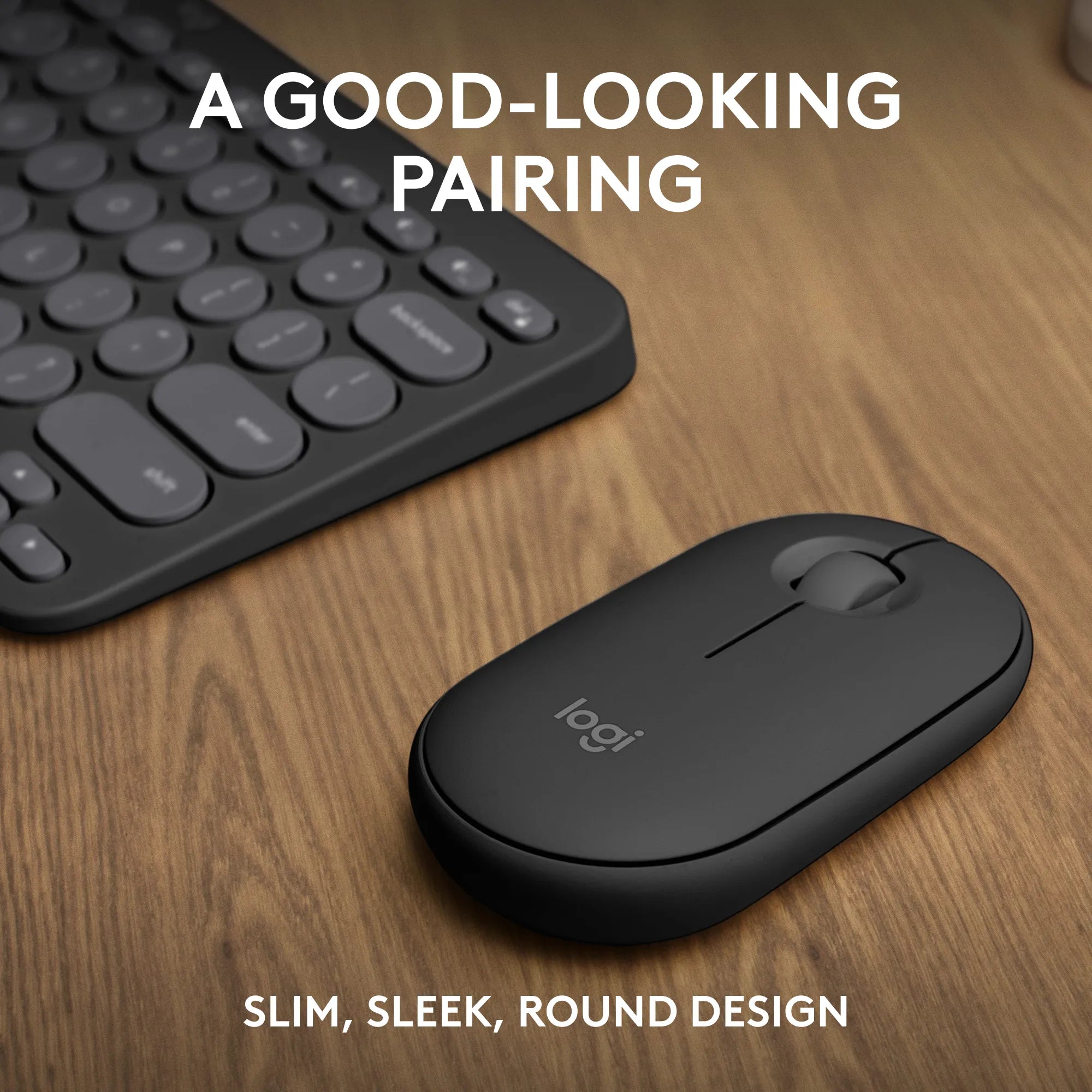 Logitech 920-012239, Wireless, RF Wireless + Bluetooth, Scissor key switch, QWERTY, Graphite, Mouse included